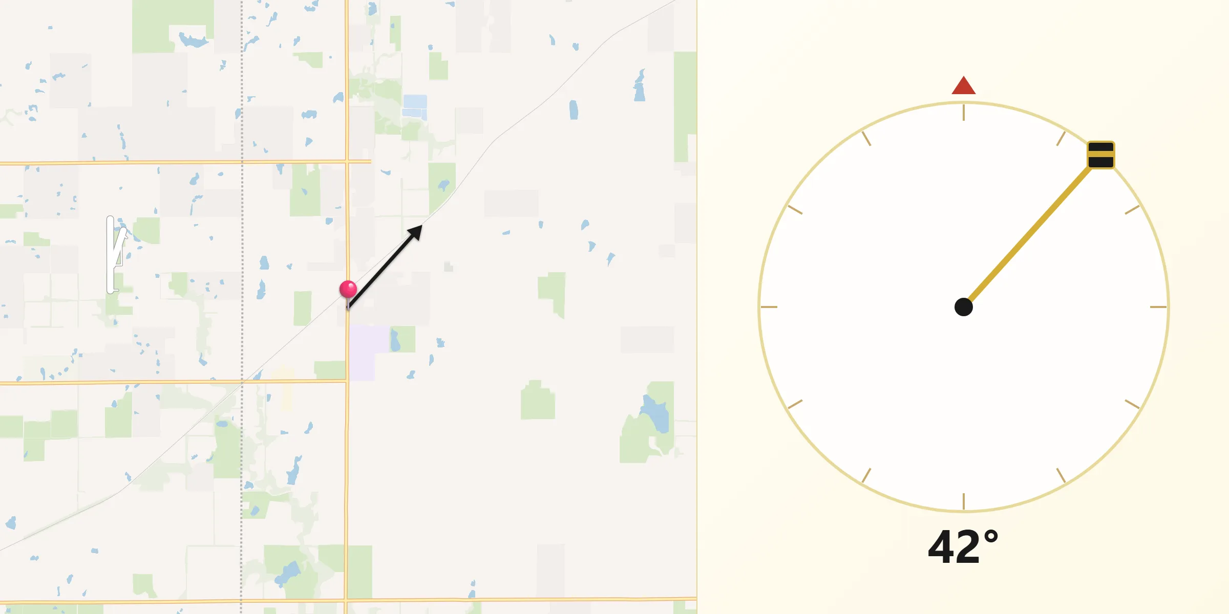 Qibla Direction from Rose Hill