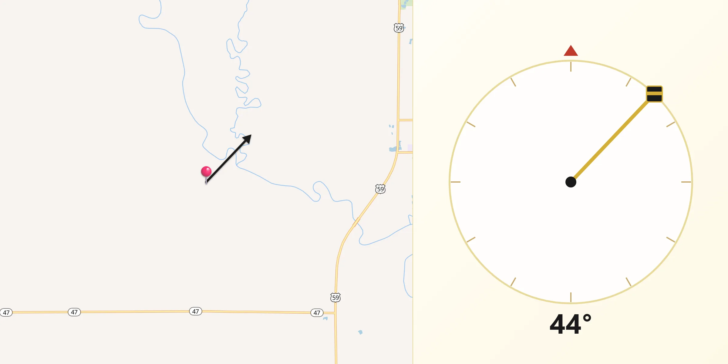 Qibla Direction from Neosho