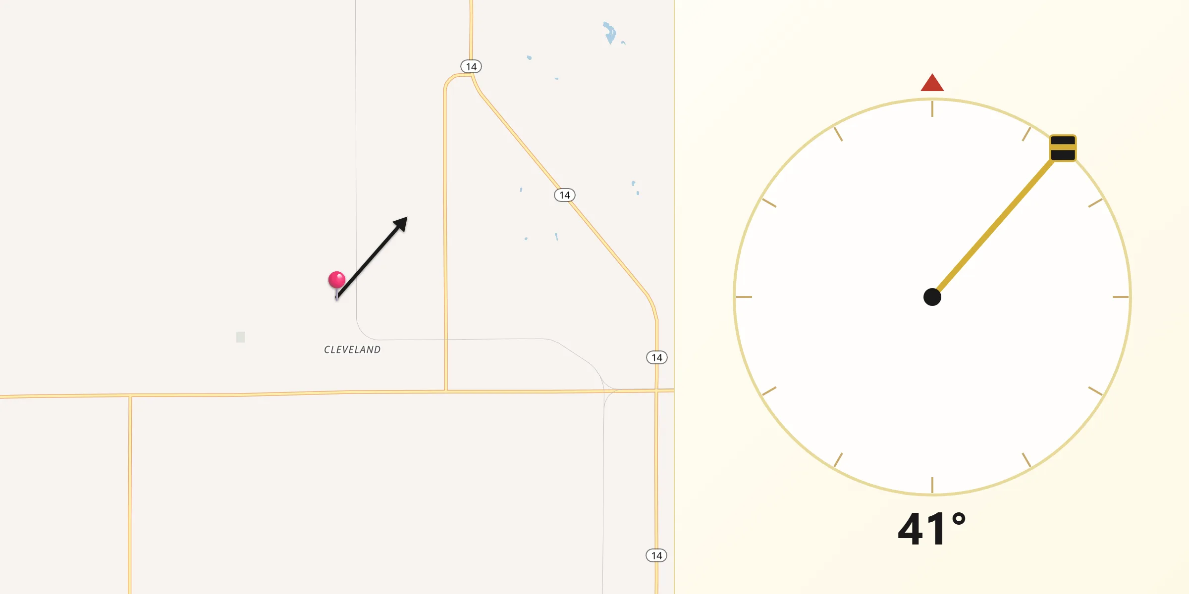 Qibla Direction from Kingman County