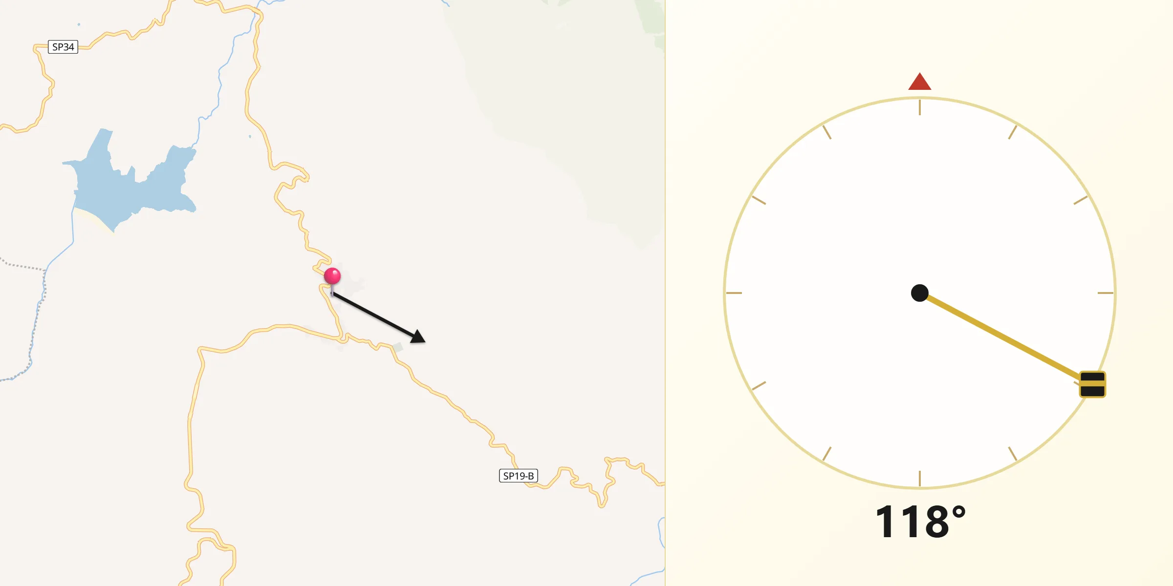 Direzione della Qibla da Alessandria della Rocca