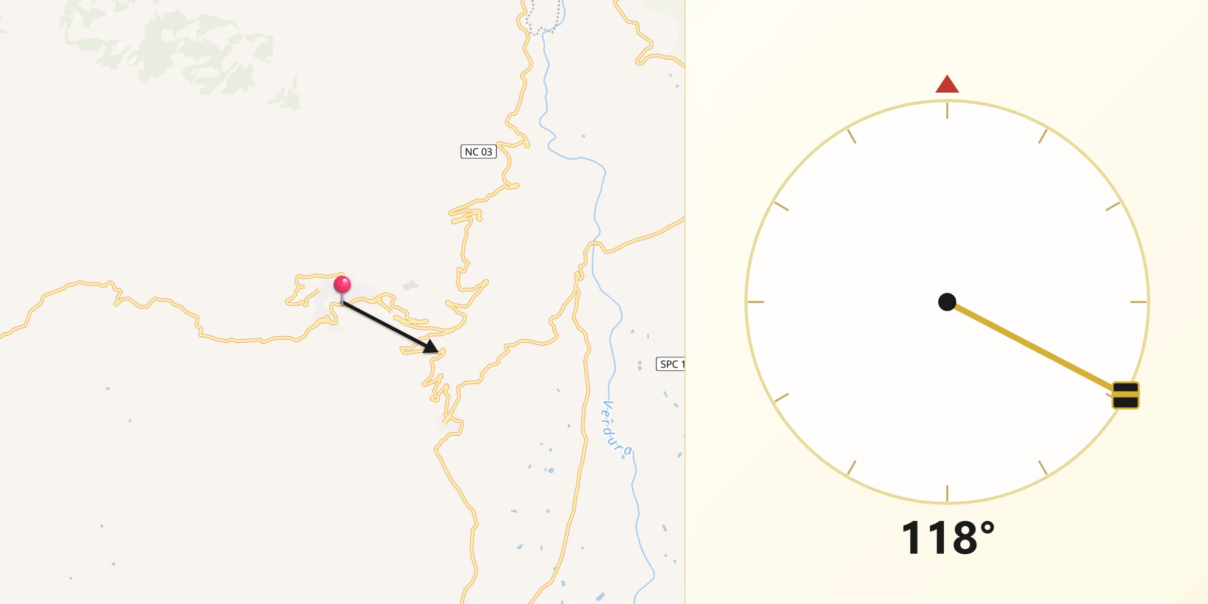 Direzione della Qibla da Caltabellotta