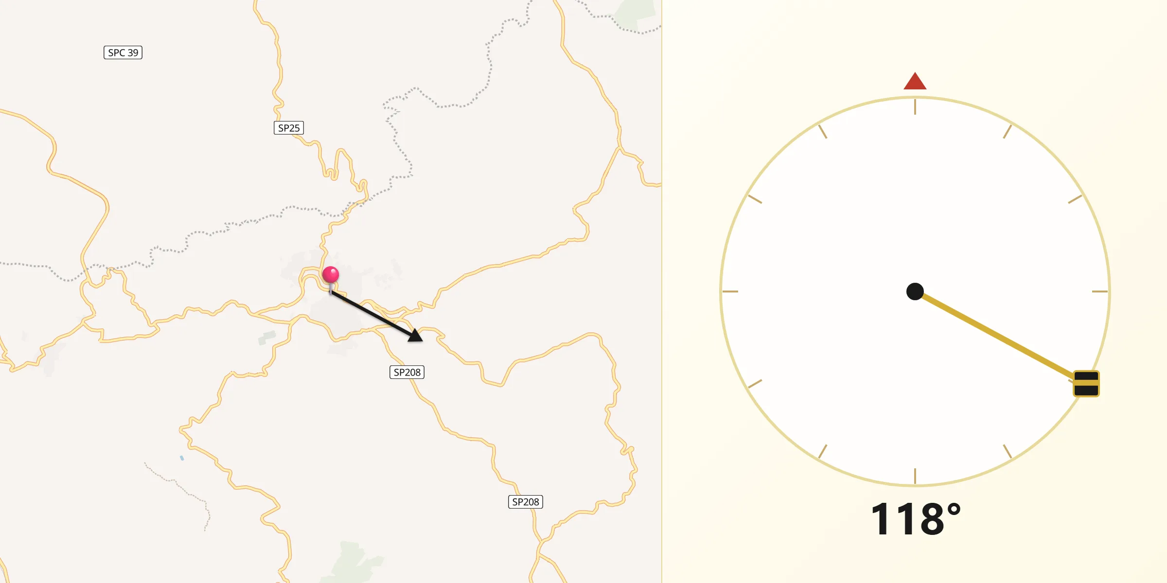 Direzione della Qibla da Mussomeli