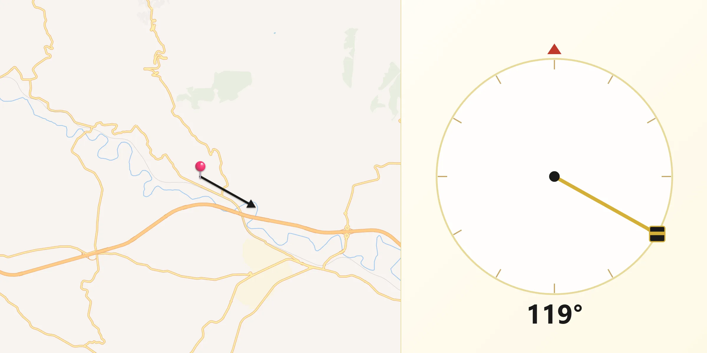 Direzione della Qibla da Enna