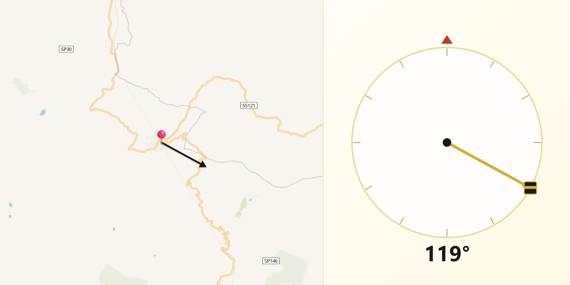 Direzione della Qibla da Marianopoli
