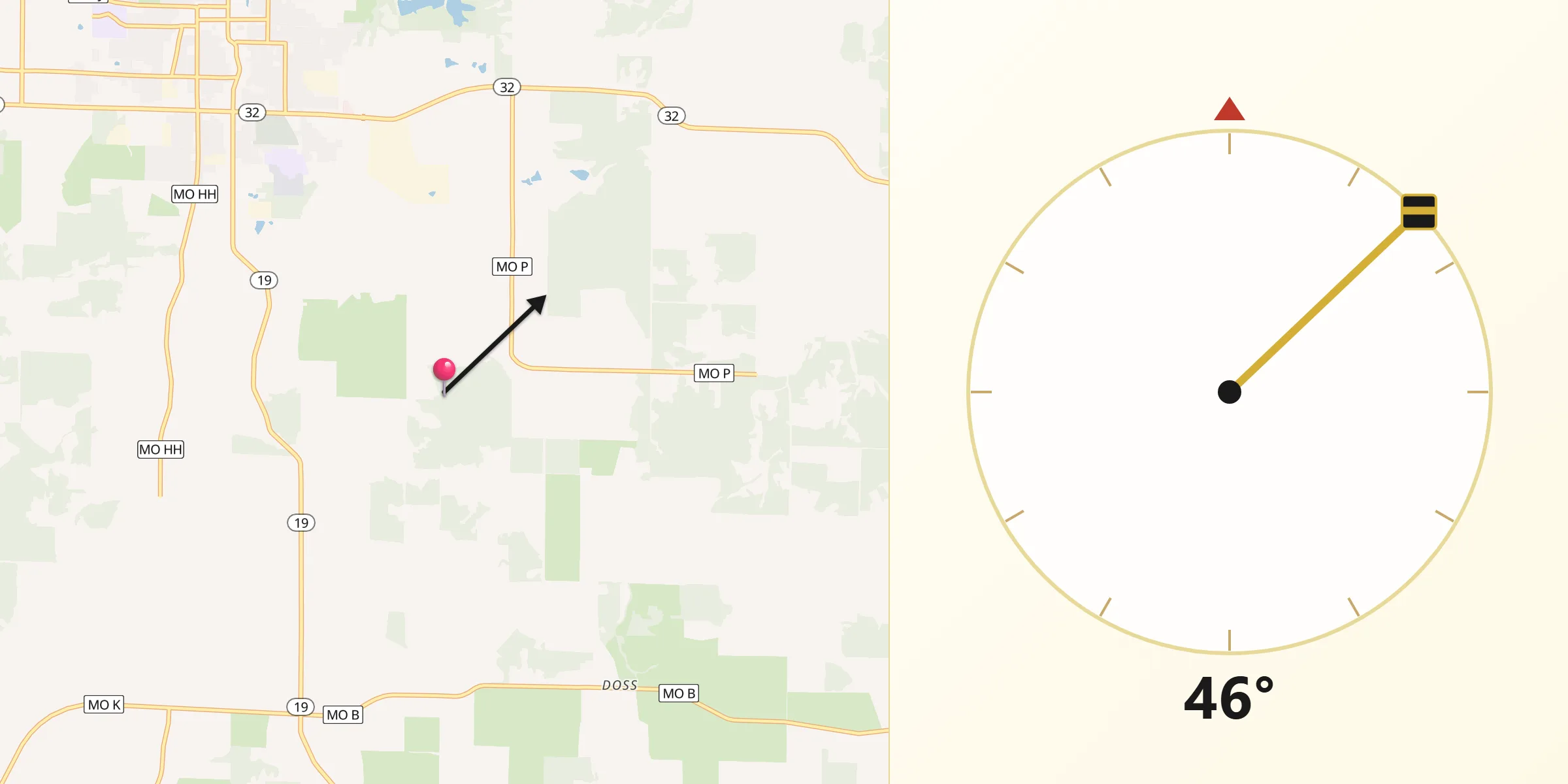 Qibla Direction from Dent