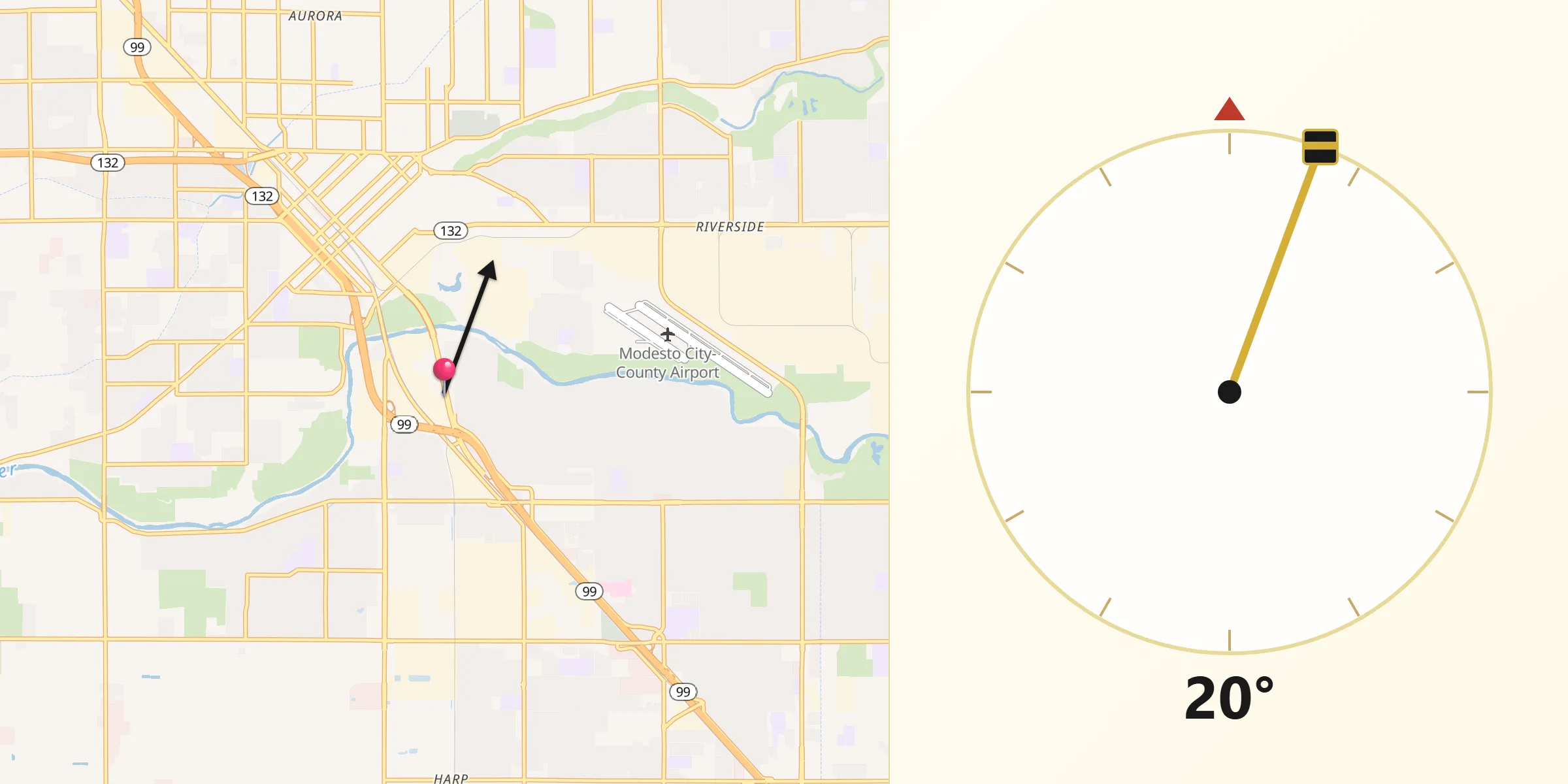 Qibla Direction from Bystrom