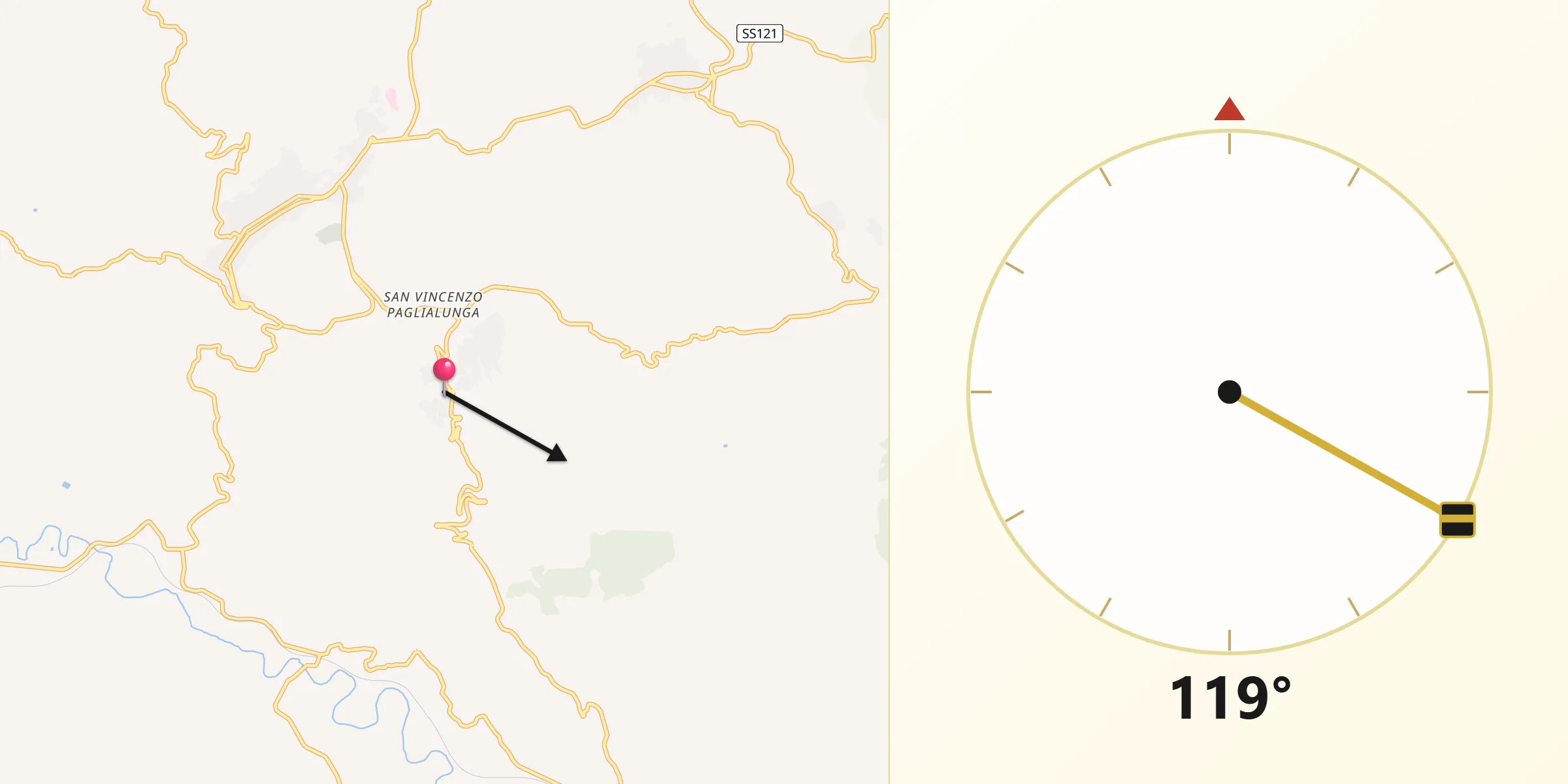 Direzione della Qibla da Assoro