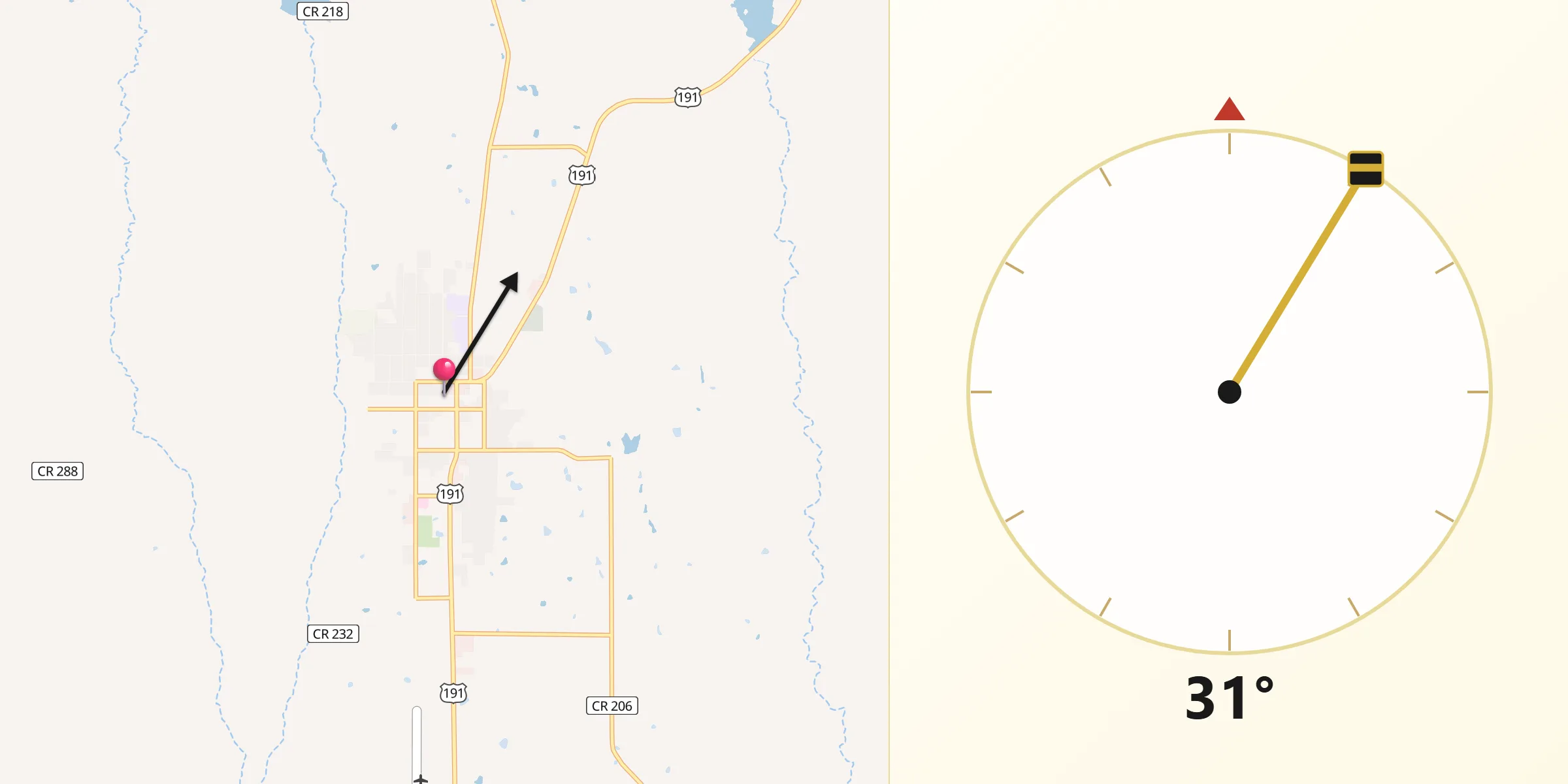 Qibla Direction from Blanding