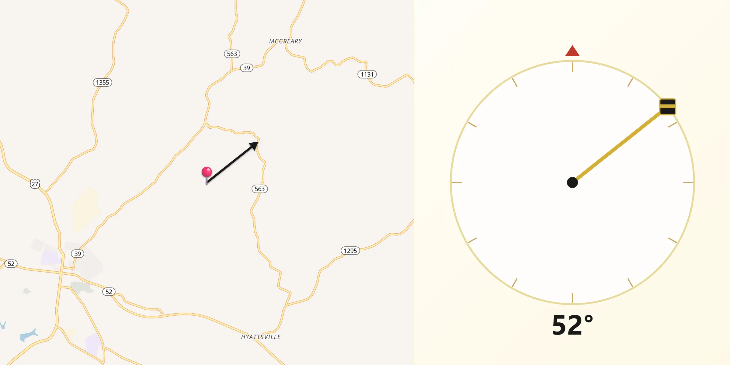 Qibla Direction from Garrard