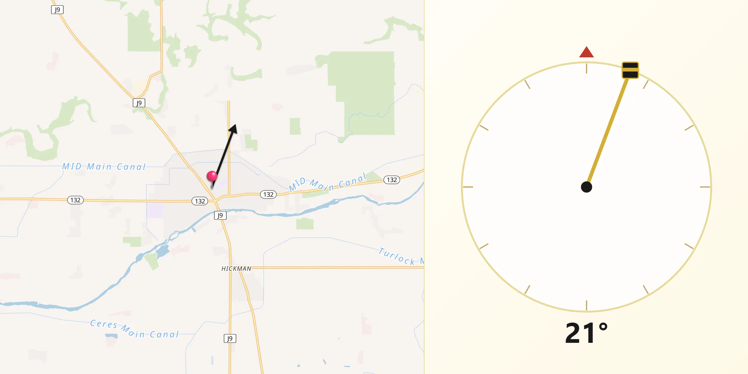 Qibla Direction from Waterford