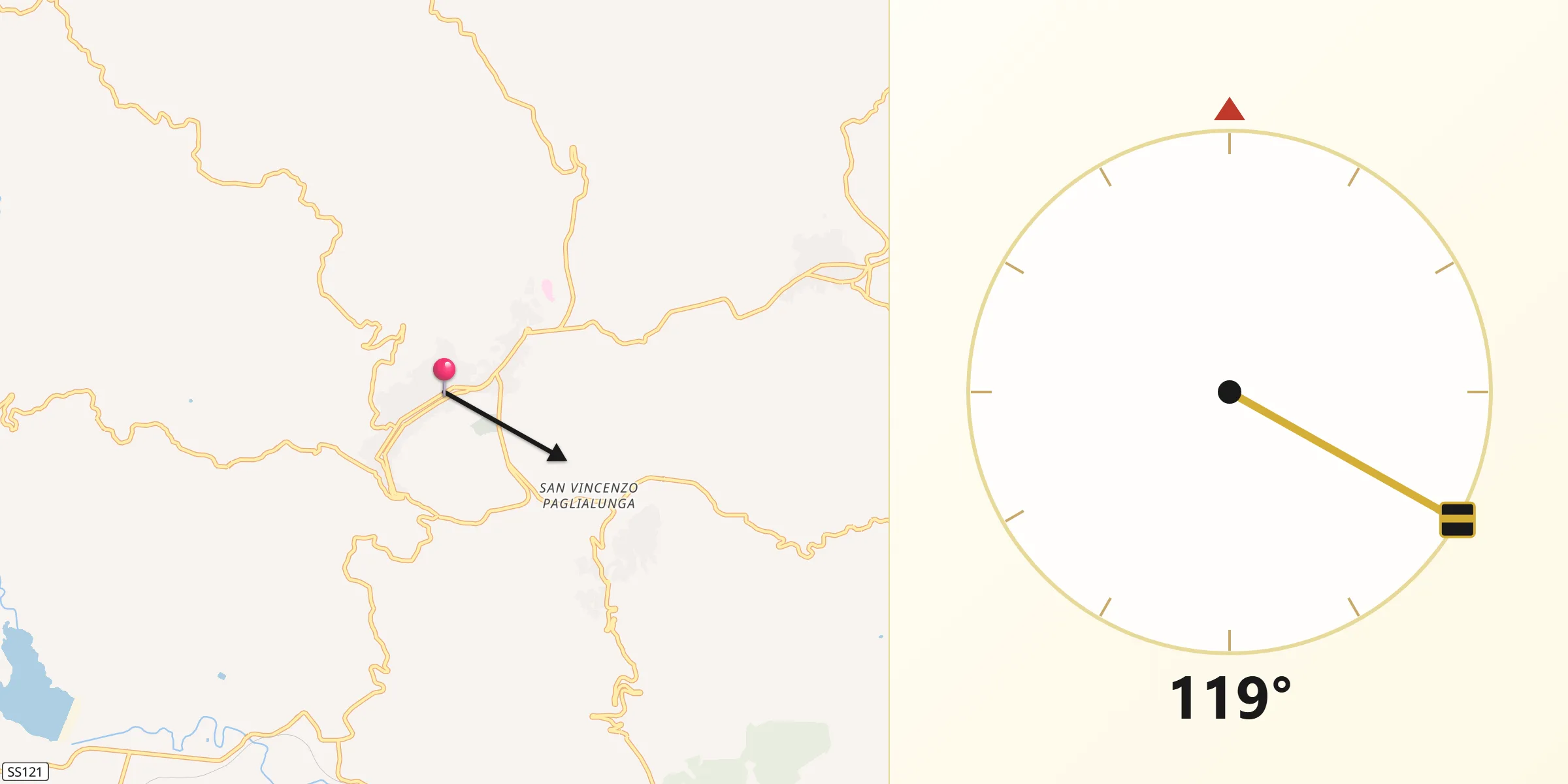 Direzione della Qibla da Leonforte