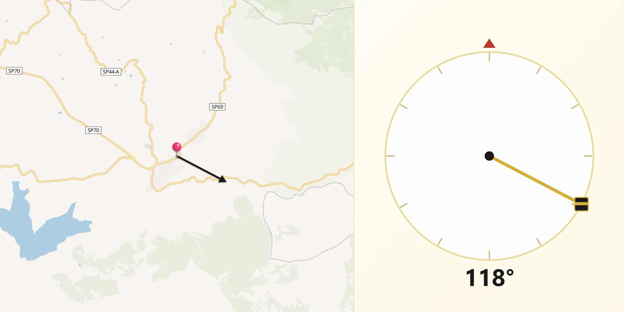Direzione della Qibla da Sambuca di Sicilia