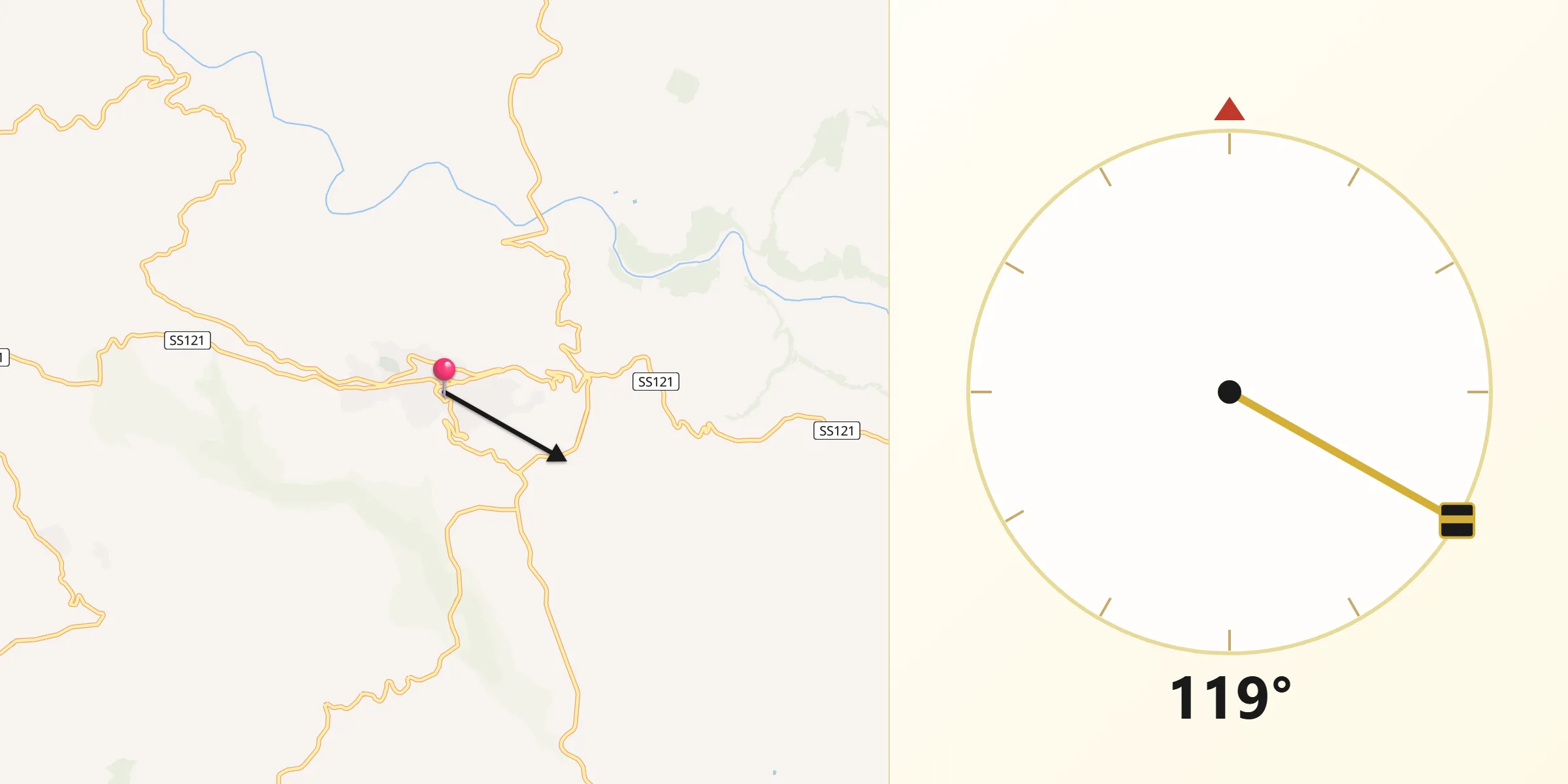 Direzione della Qibla da Agira