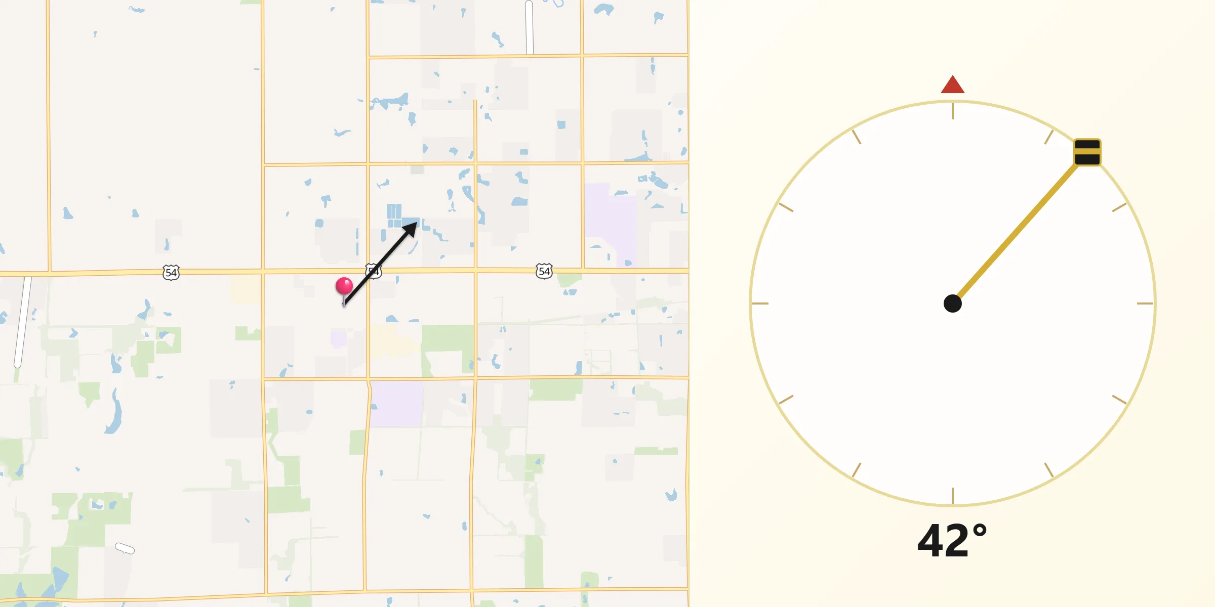 Qibla Direction from Goddard