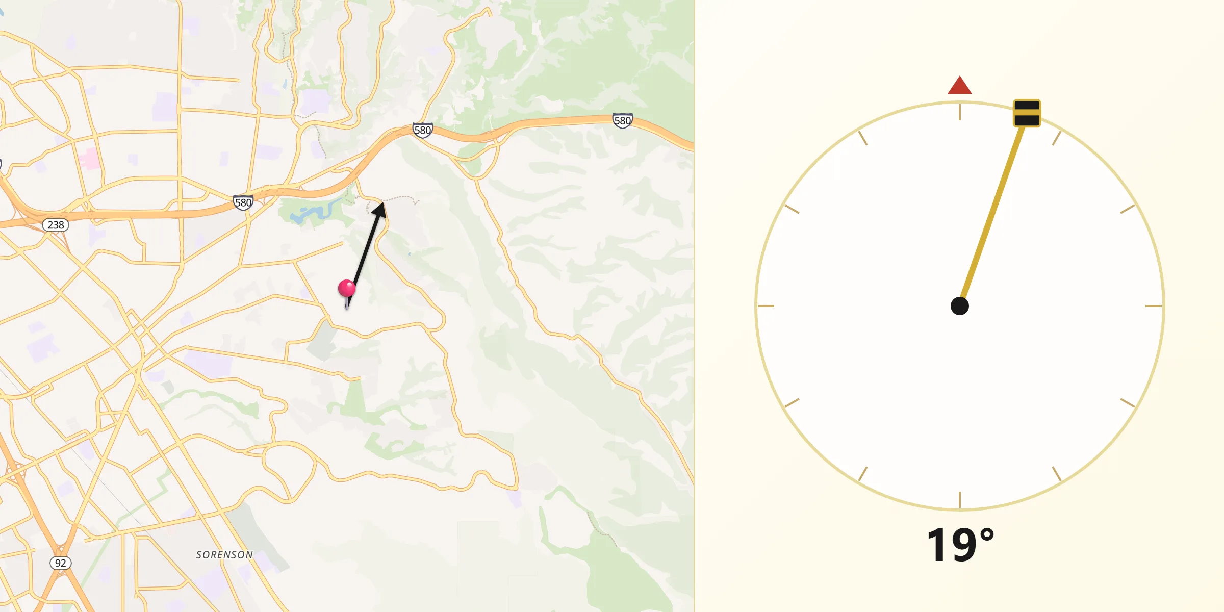 Qibla Direction from Fairview