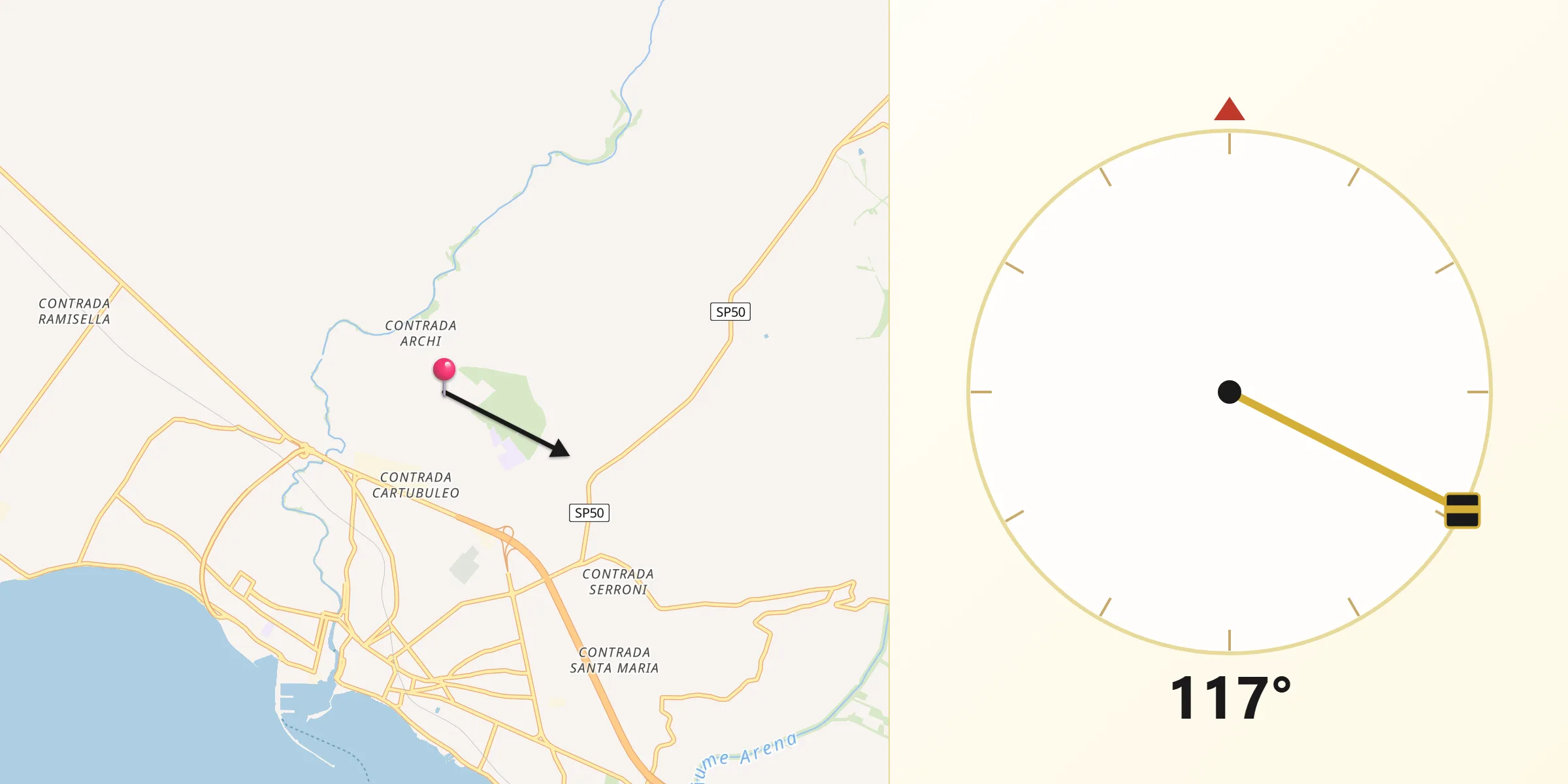 Direzione della Qibla da Mazara II