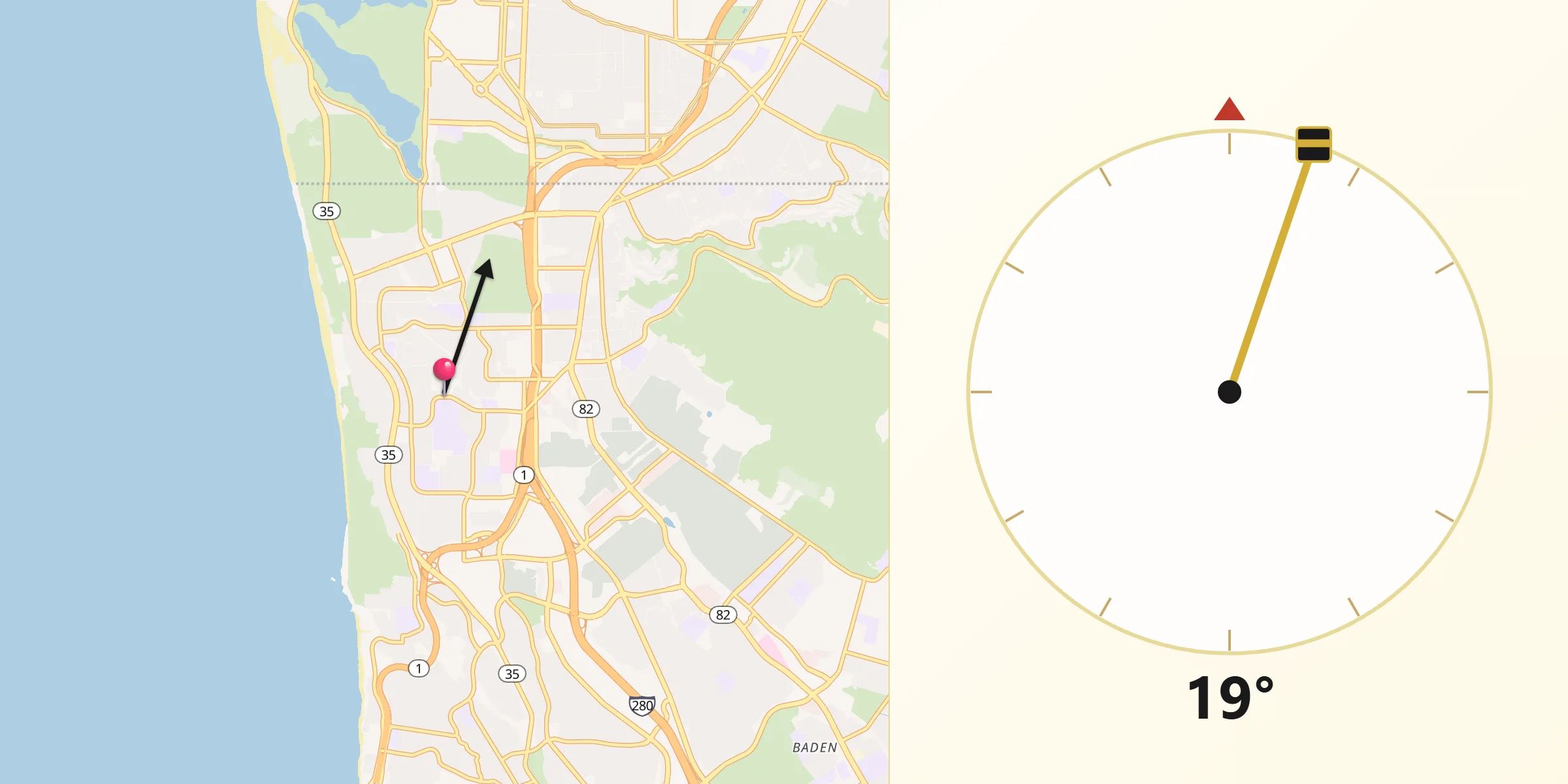 Qibla Direction from Broadmoor