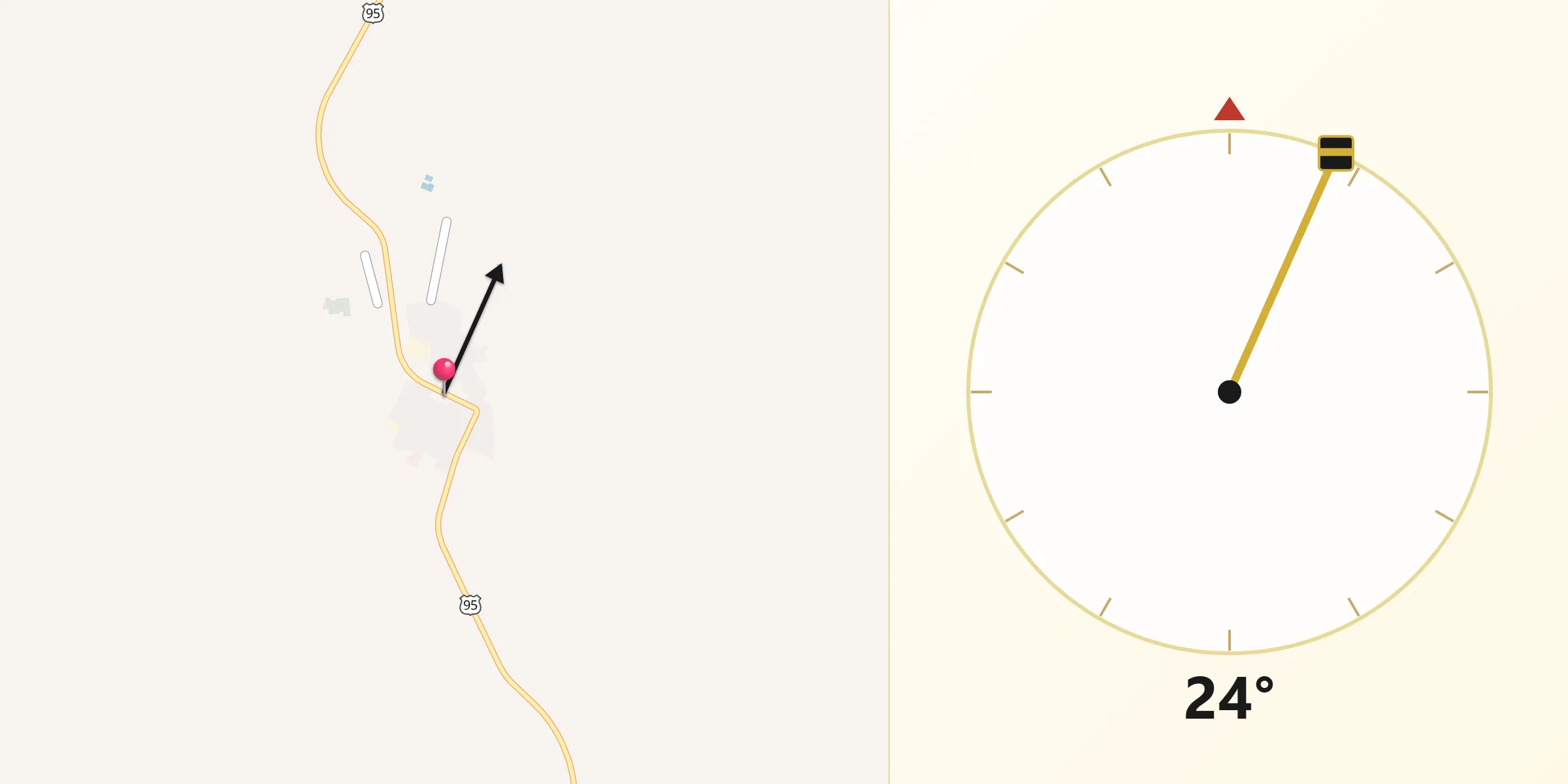 Qibla Direction from Goldfield