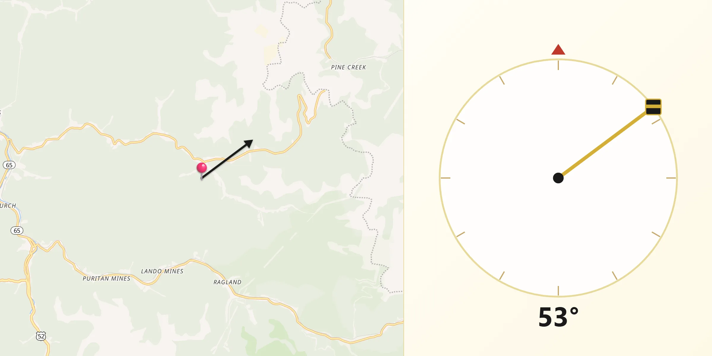 Qibla Direction from Mingo