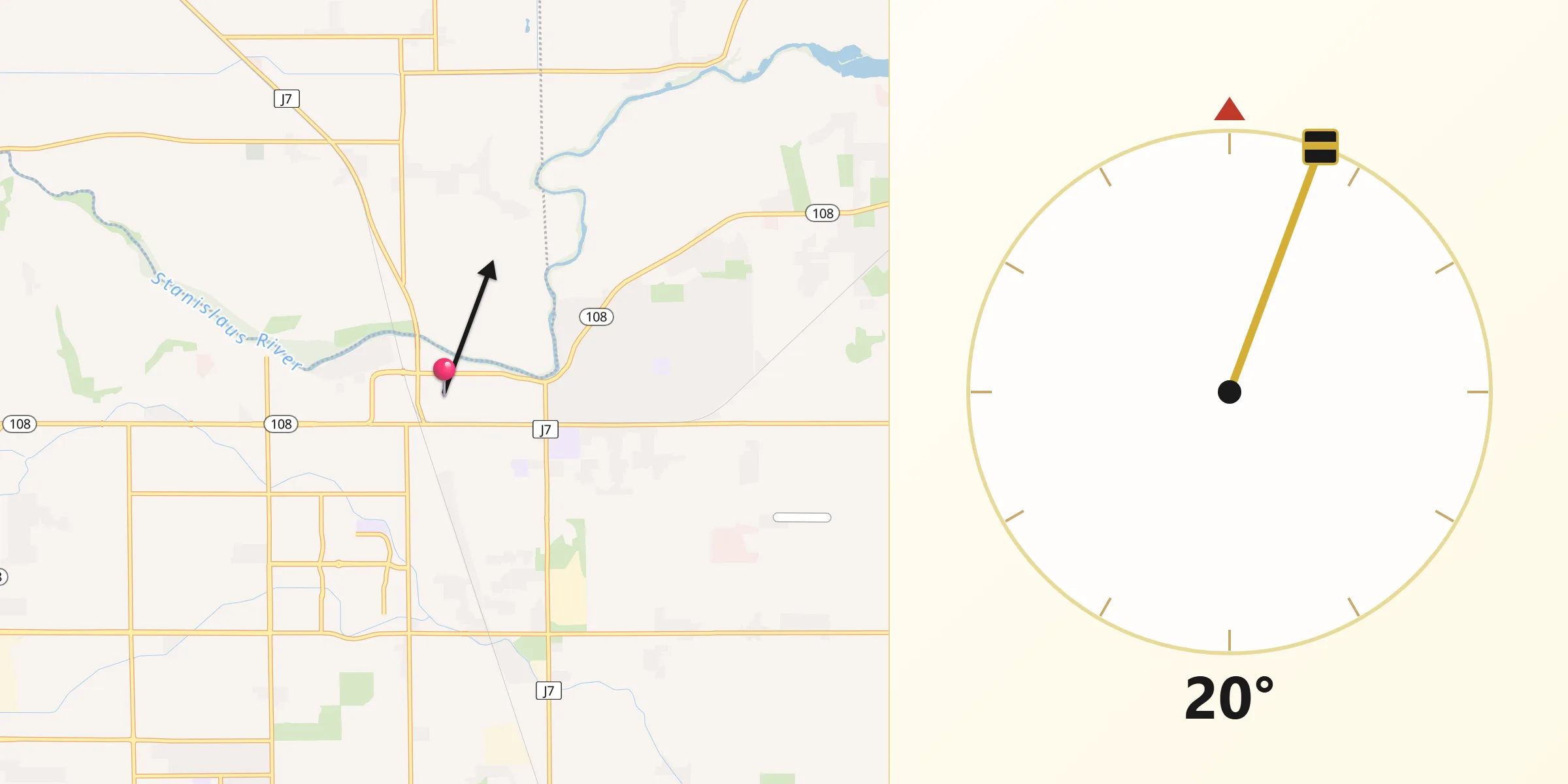 Qibla Direction from Riverbank