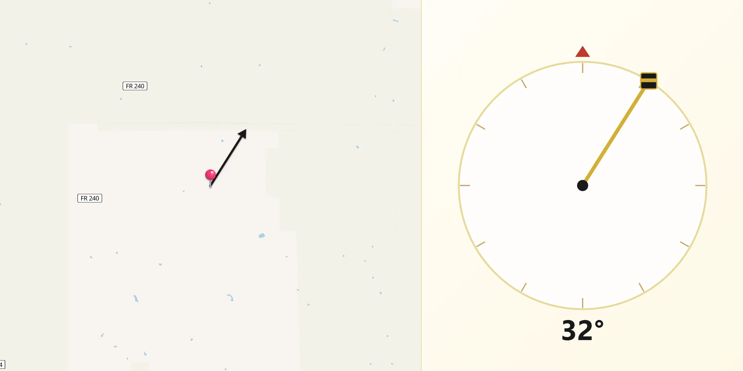 Qibla Direction from Dolores