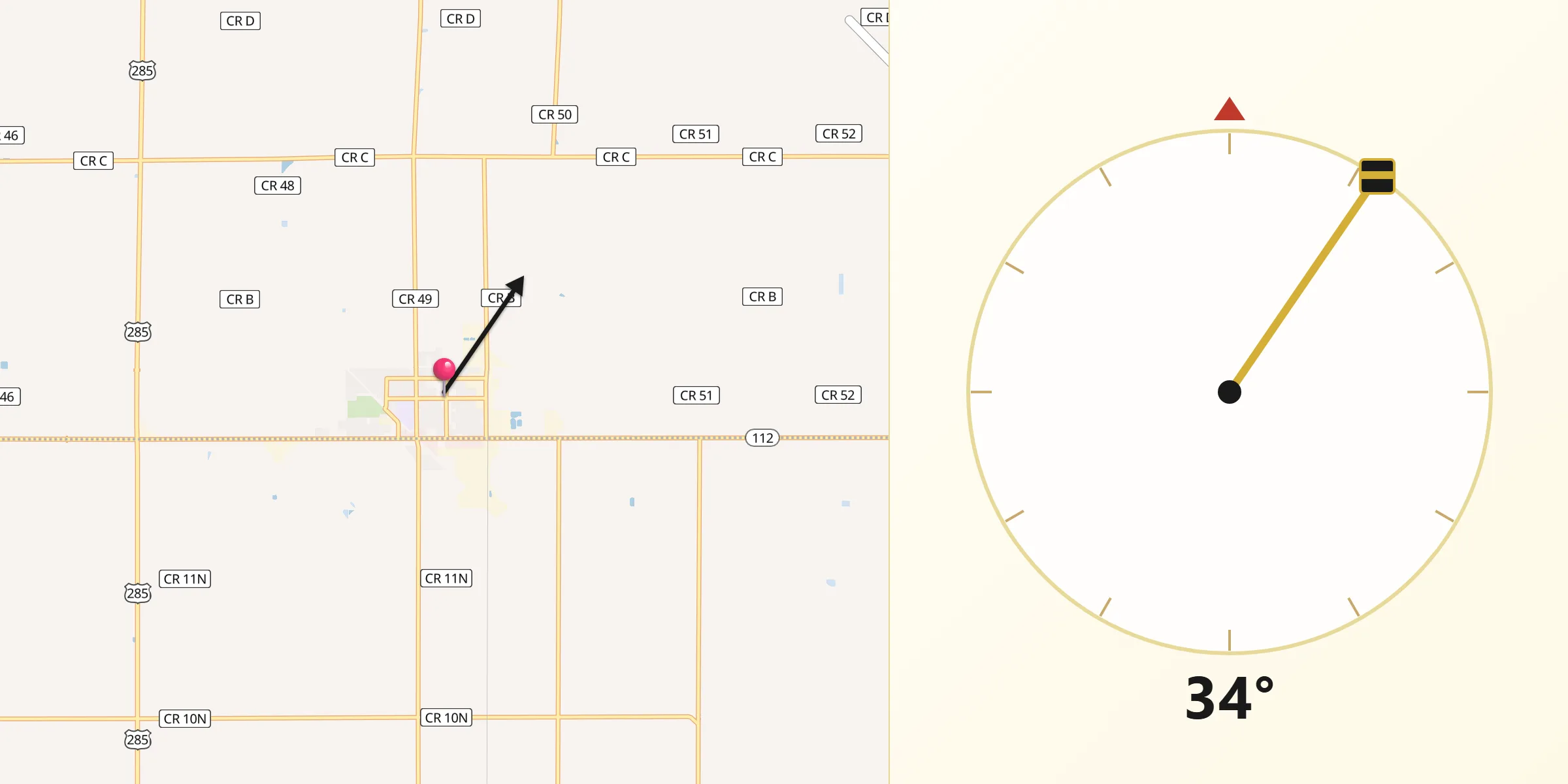 Qibla Direction from Center