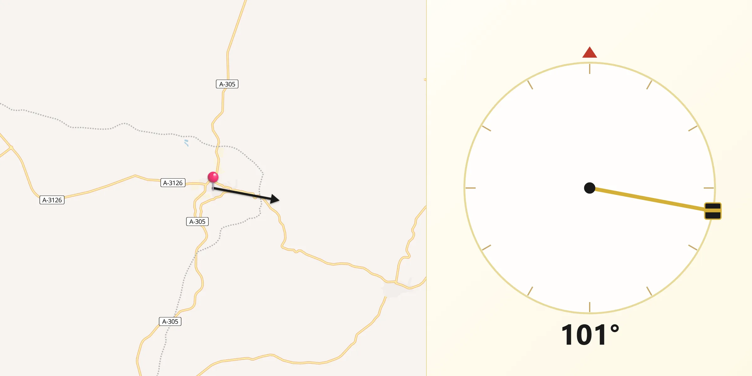 Dirección de la Qibla desde Valenzuela