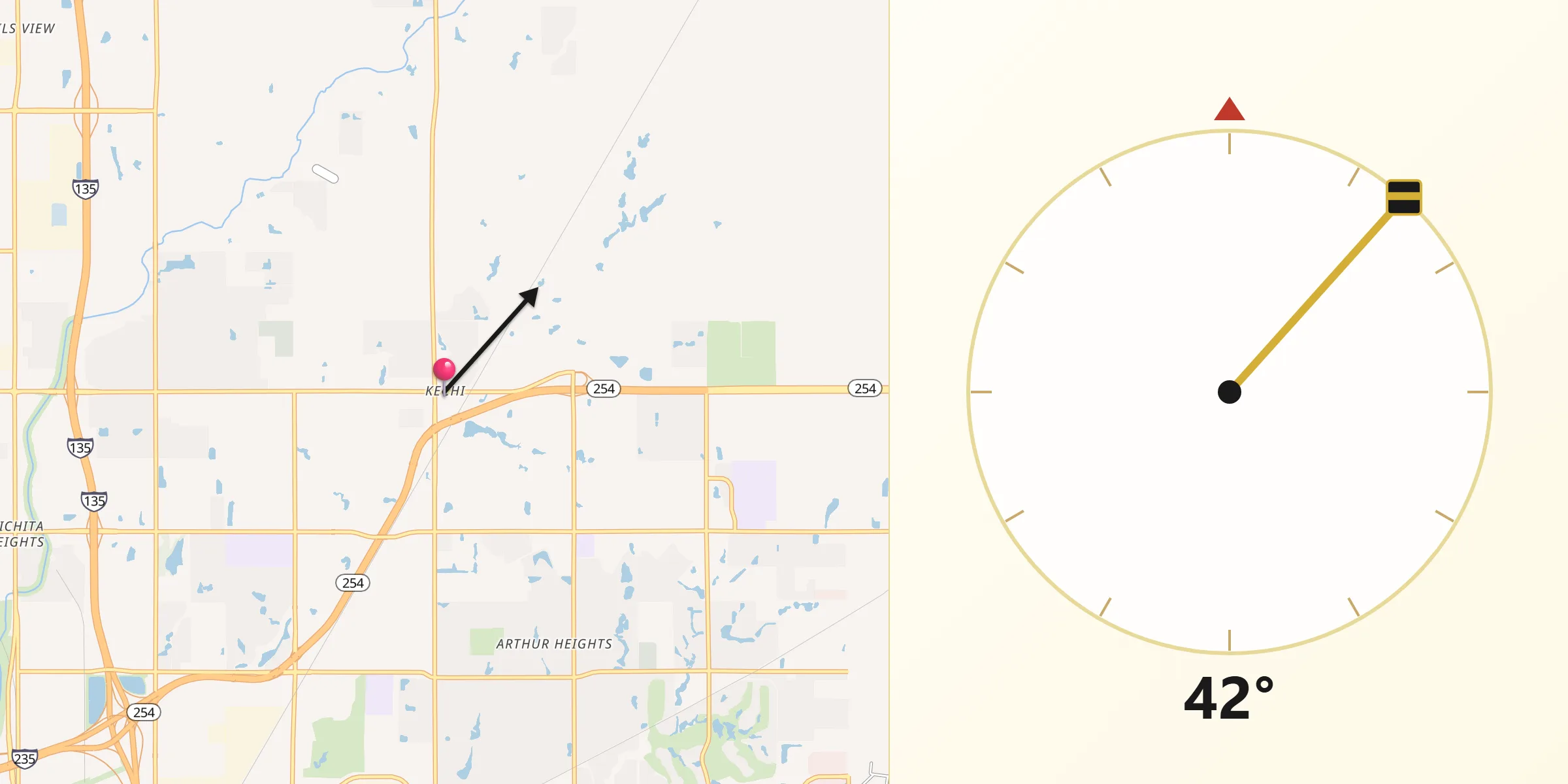 Qibla Direction from Kechi