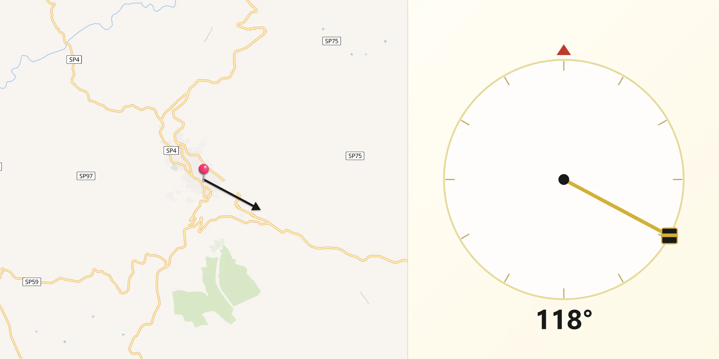 Direzione della Qibla da Corleone