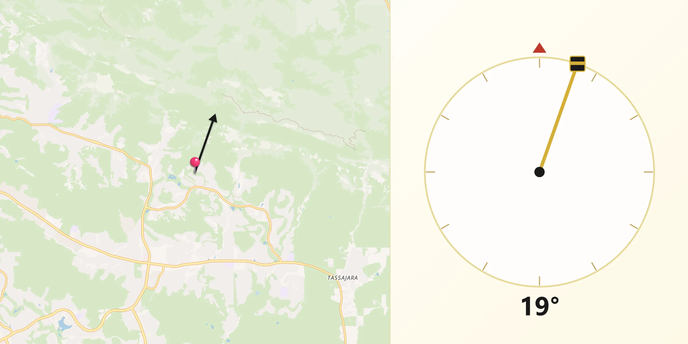 Qibla Direction from Blackhawk