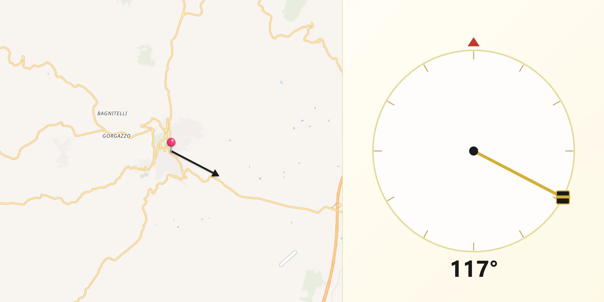 Direzione della Qibla da Salemi