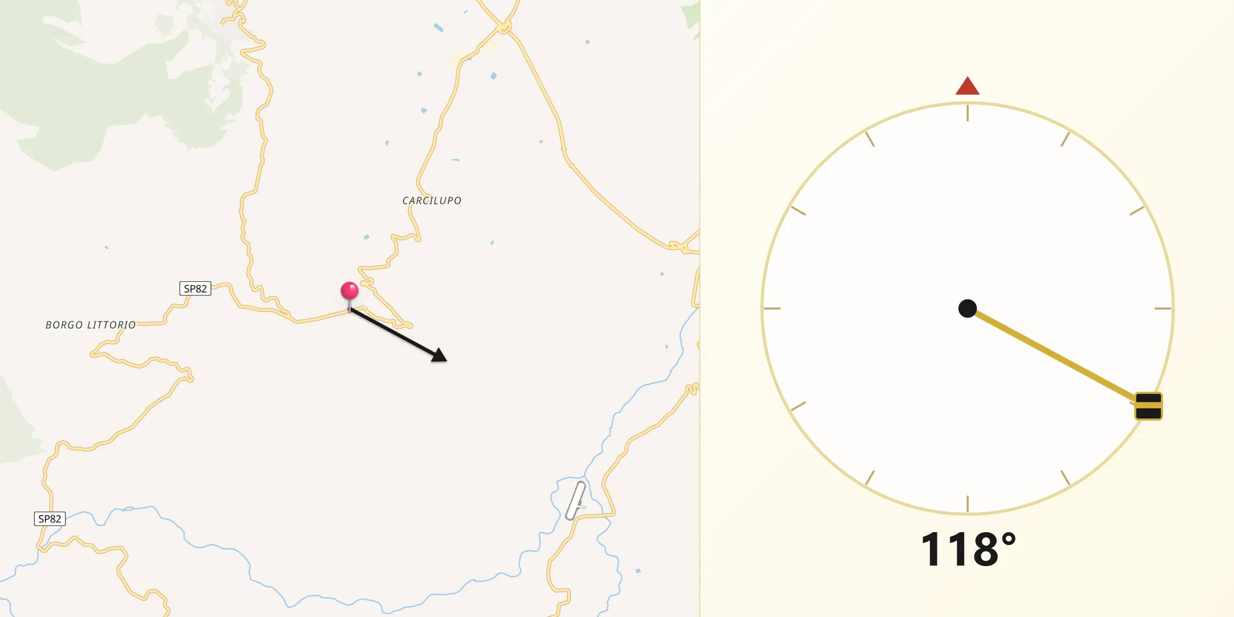 Direzione della Qibla da Campofelice di Fitalia