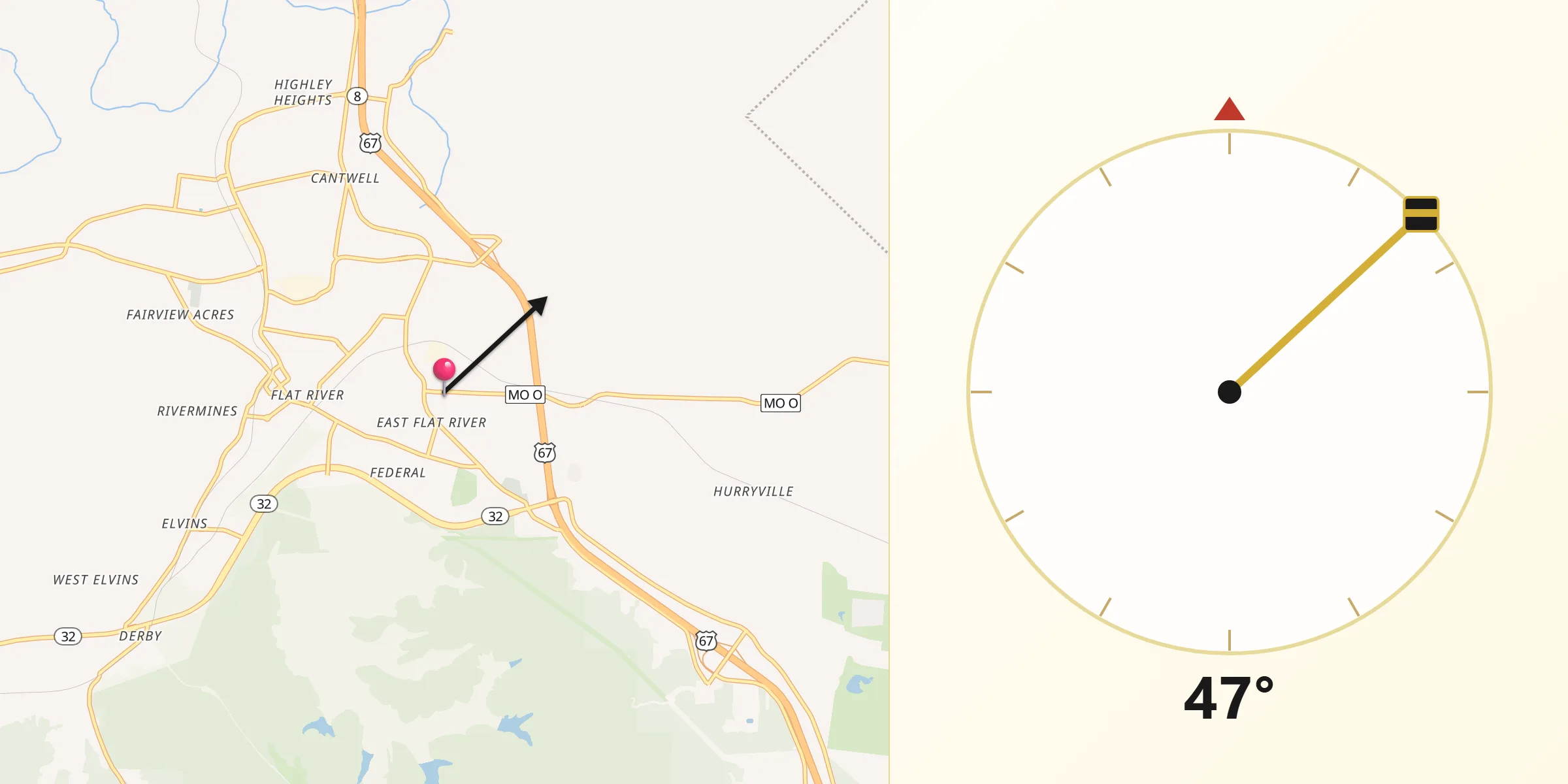 Qibla Direction from Esther