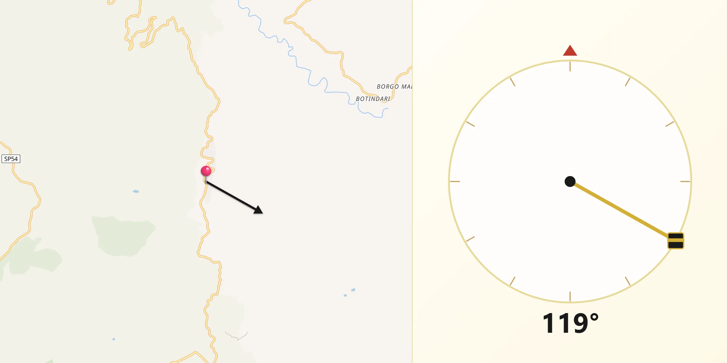 Direzione della Qibla da Geraci Siculo