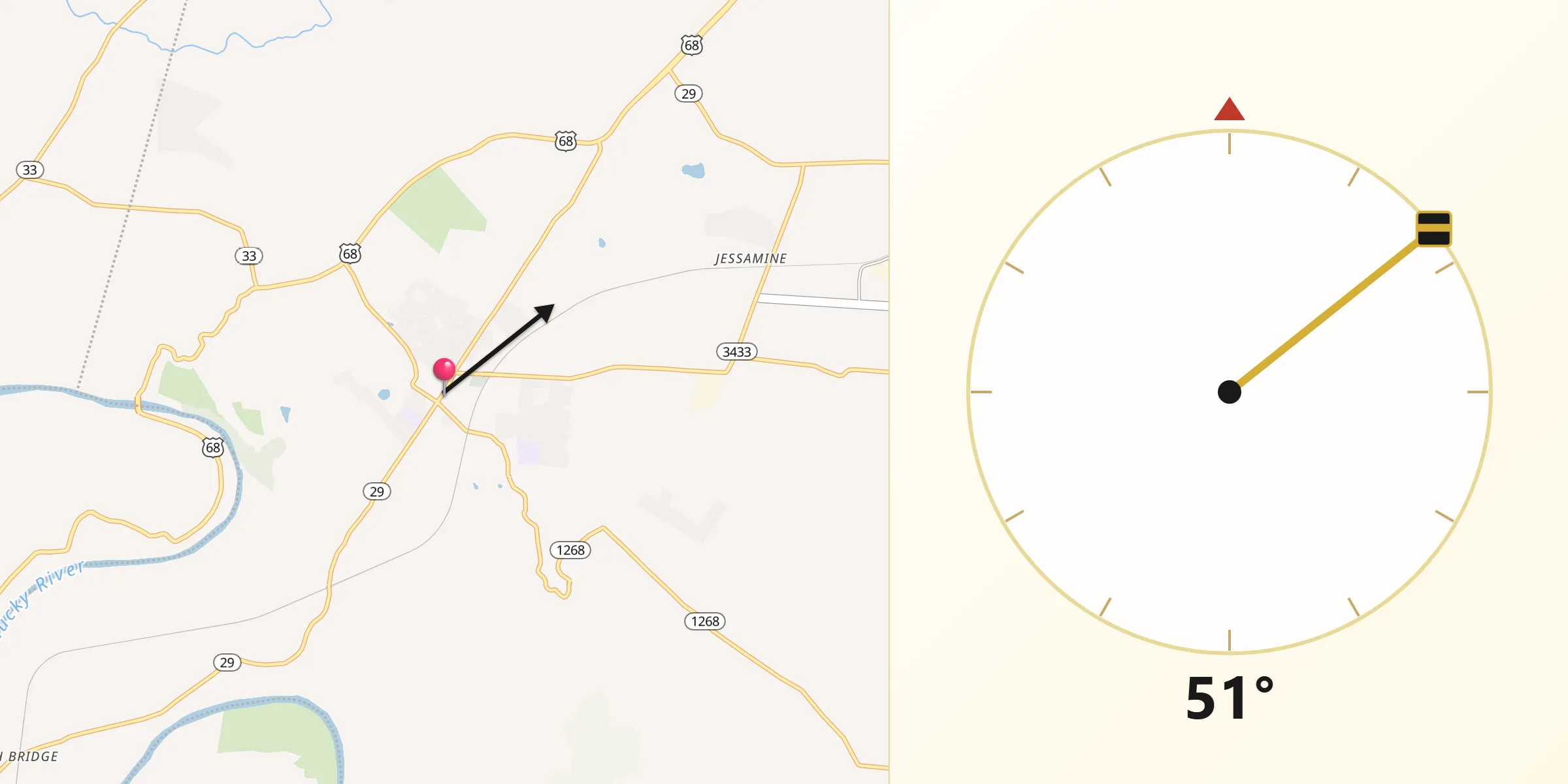 Qibla Direction from Wilmore