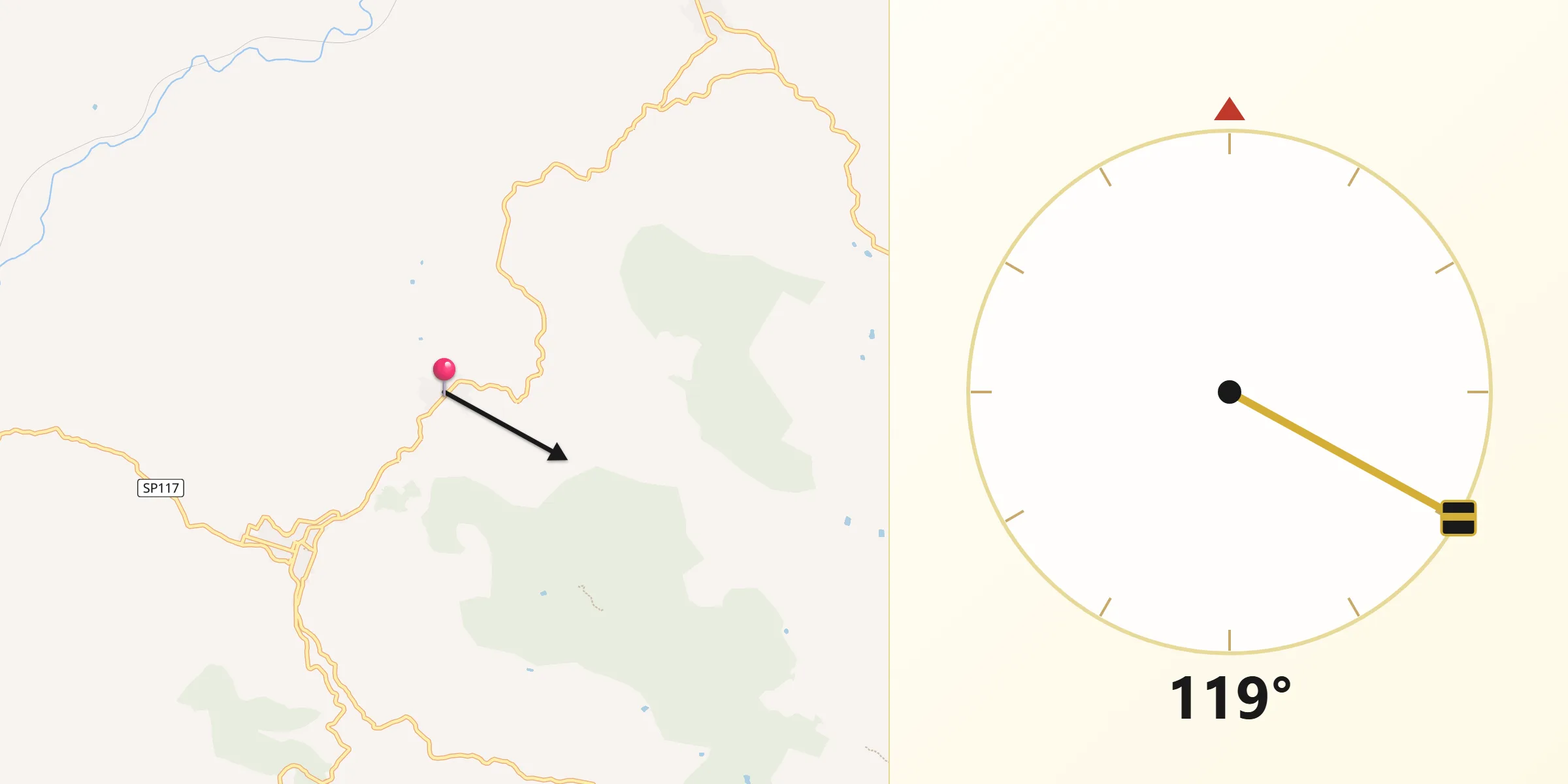 Direzione della Qibla da Aliminusa