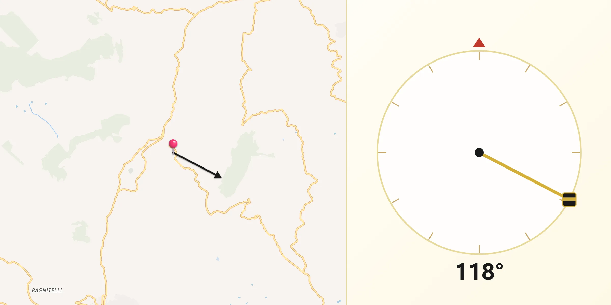 Direzione della Qibla da Vita