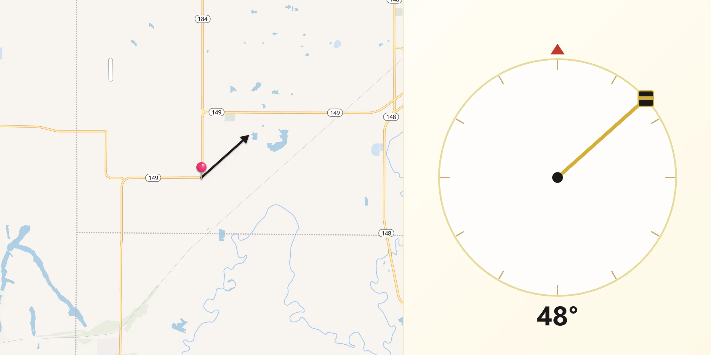Qibla Direction from Royalton