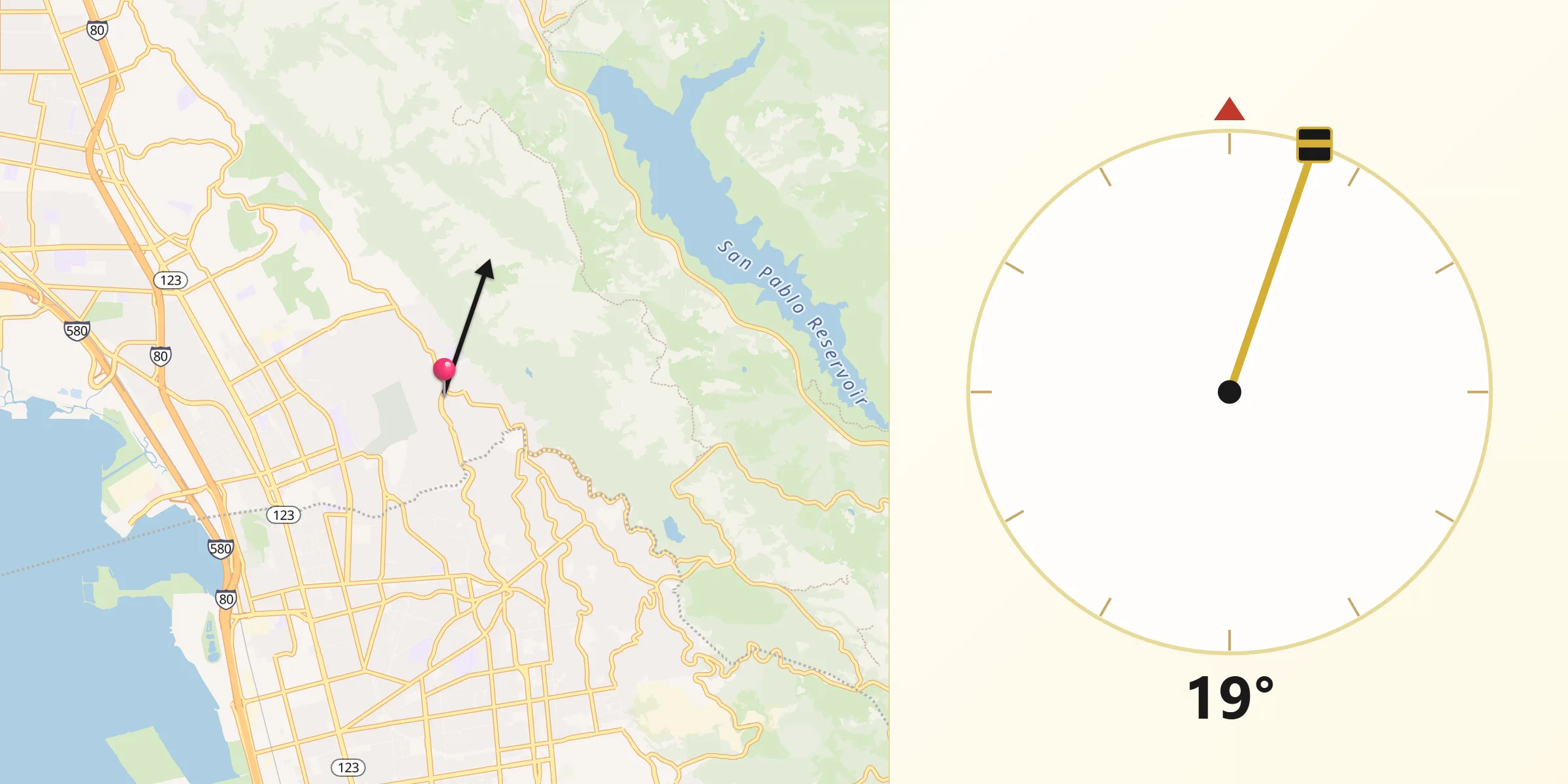 Qibla Direction from Kensington