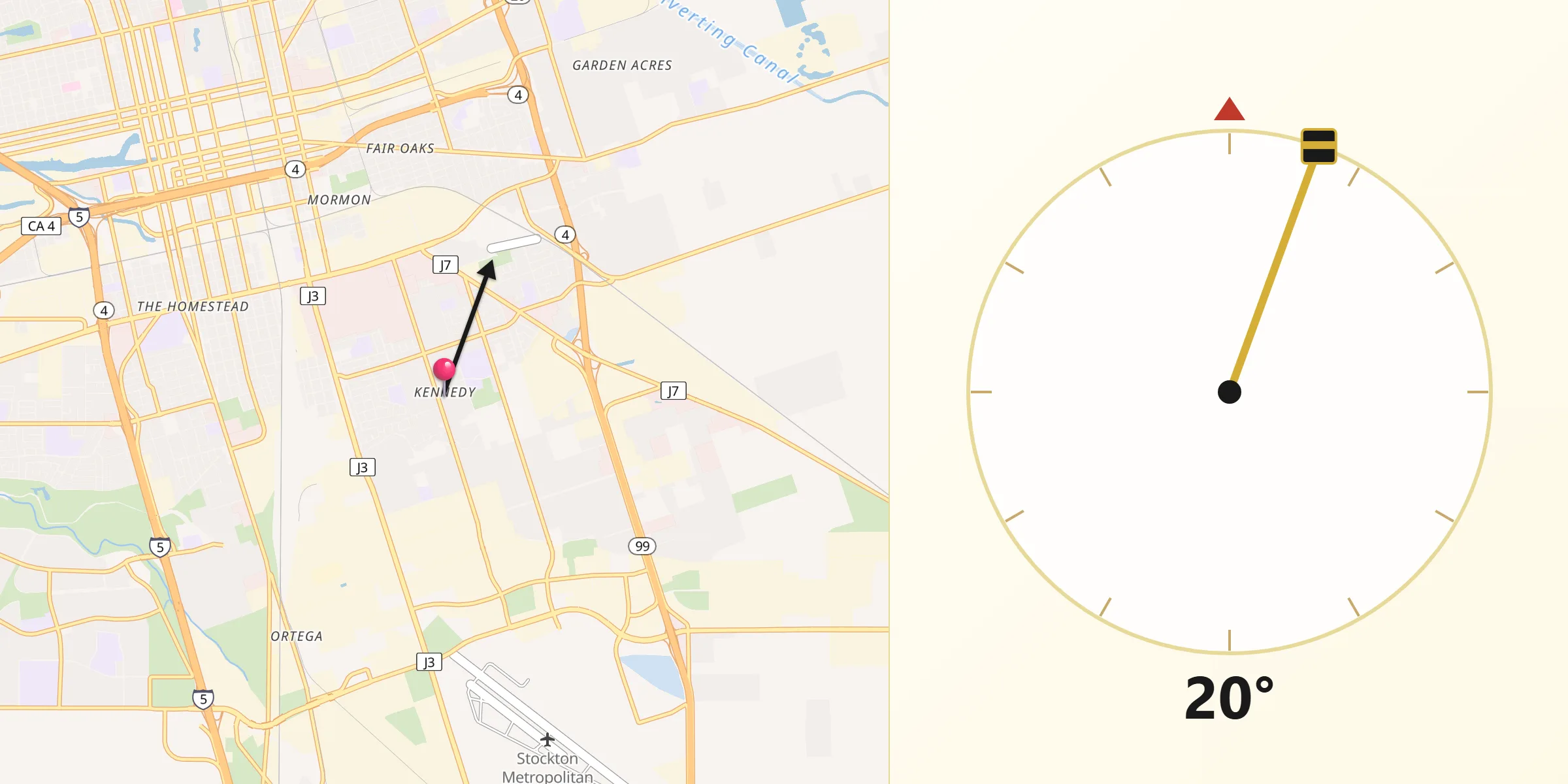 Qibla Direction from Kennedy