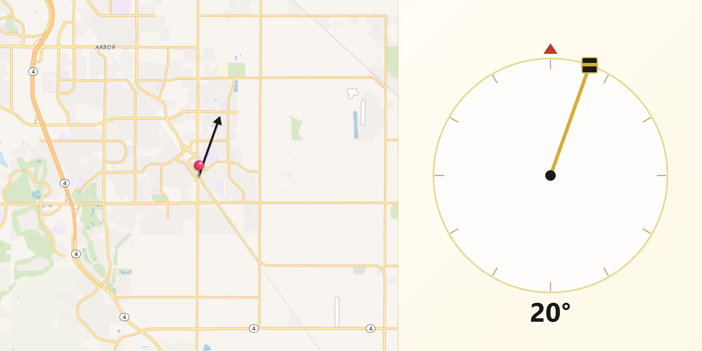 Qibla Direction from Brentwood