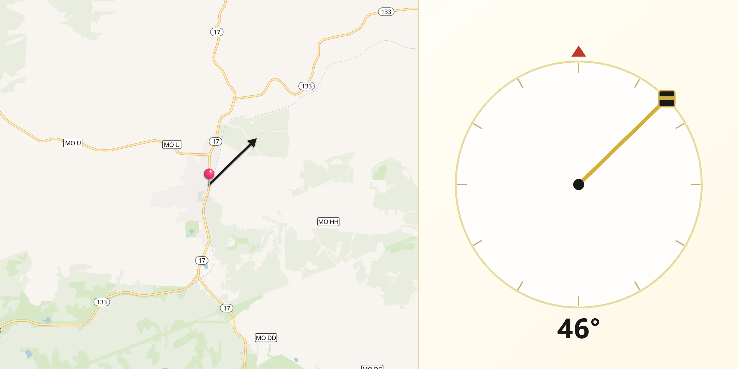 Qibla Direction from Crocker