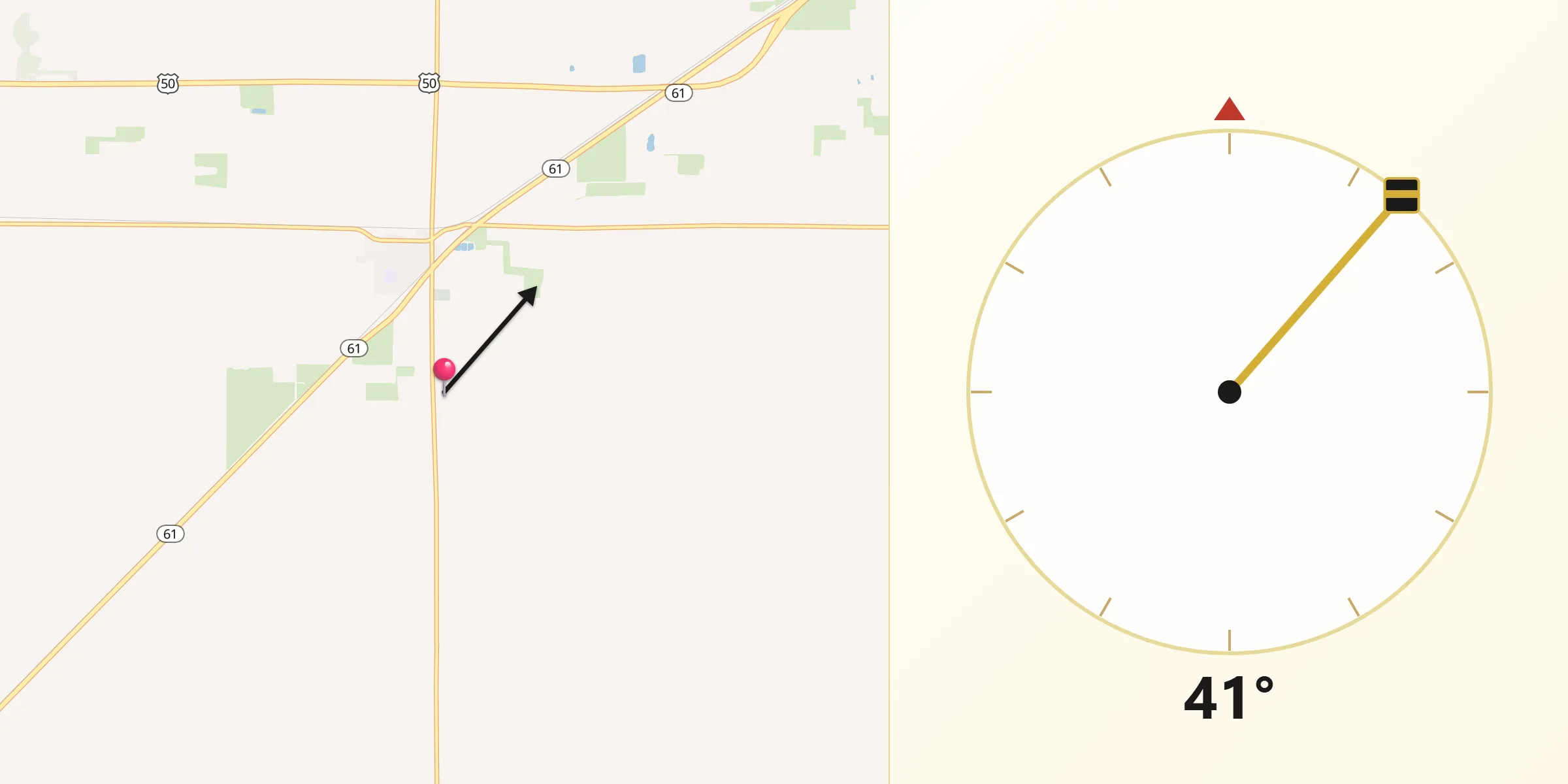 Direzione della Qibla da Reno