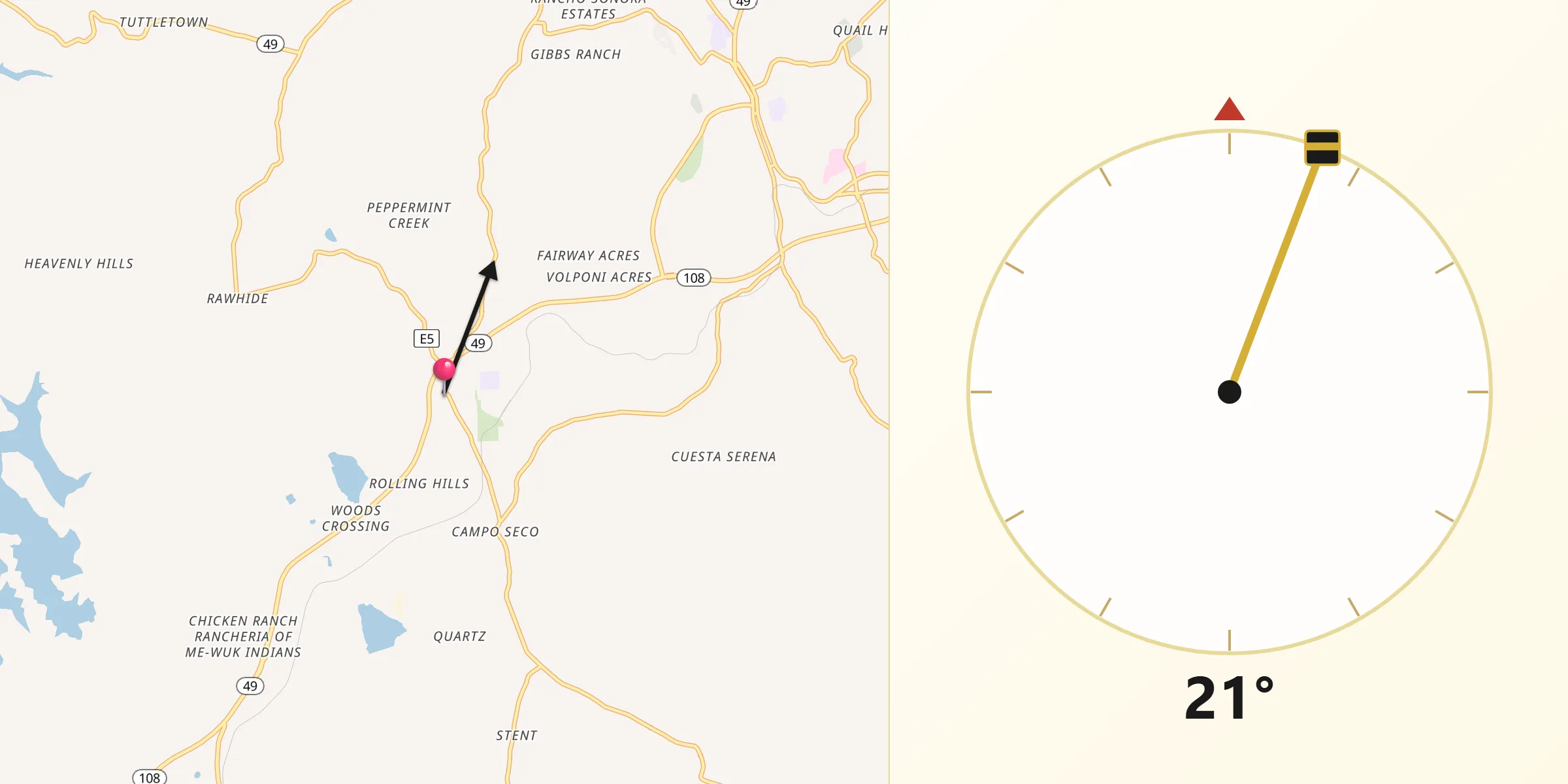 Qibla Direction from Jamestown