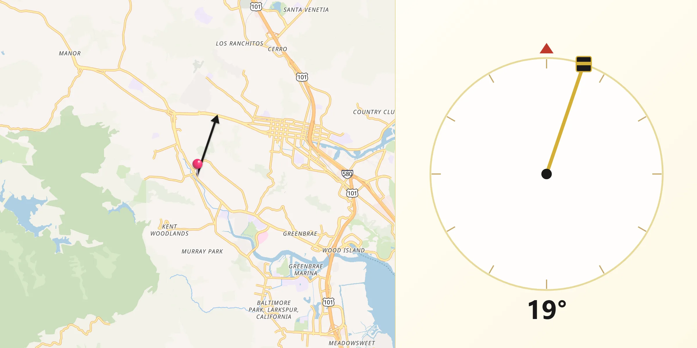 Qibla Direction from Ross