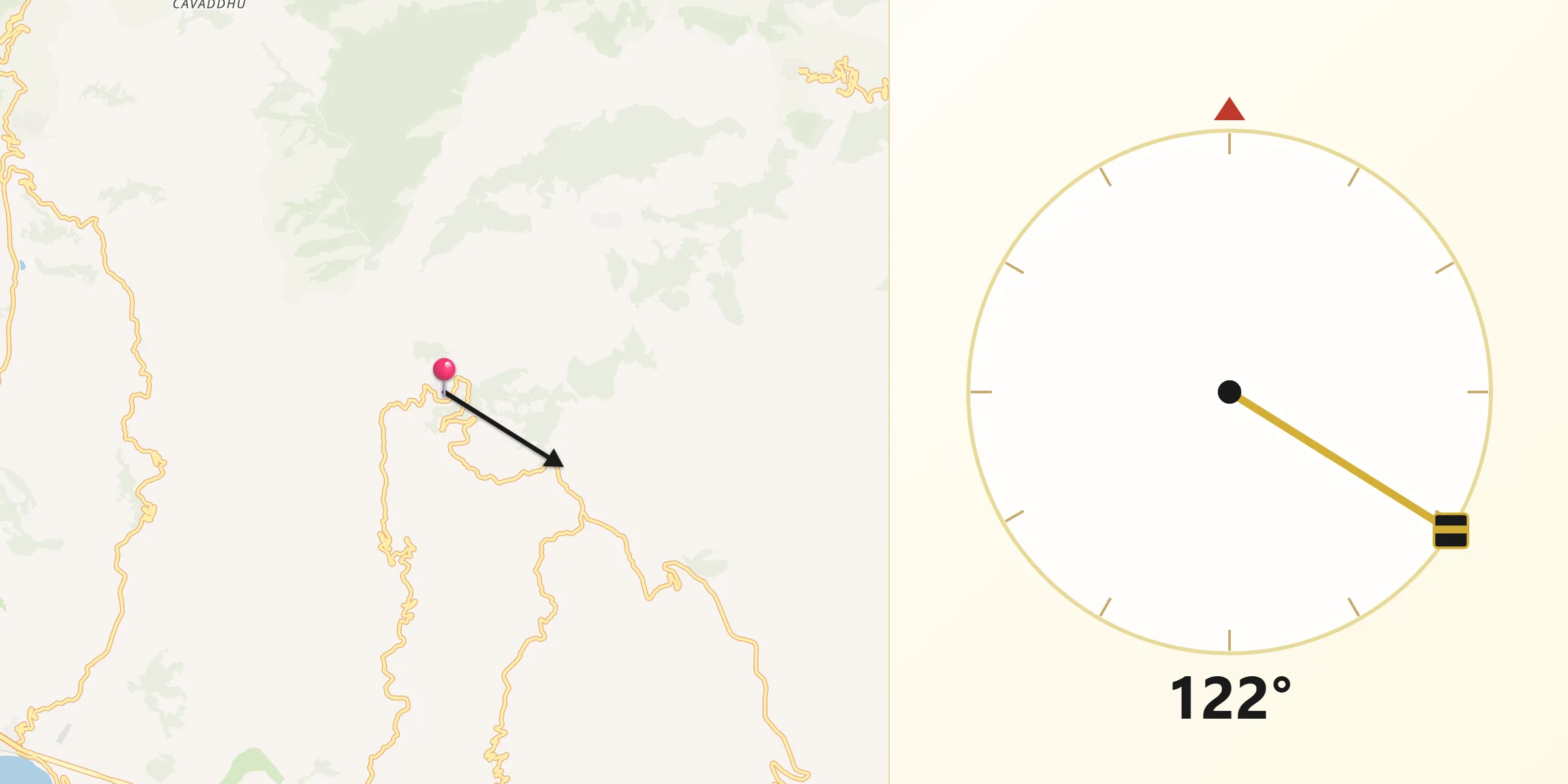 Direzione della Qibla da Palizzi