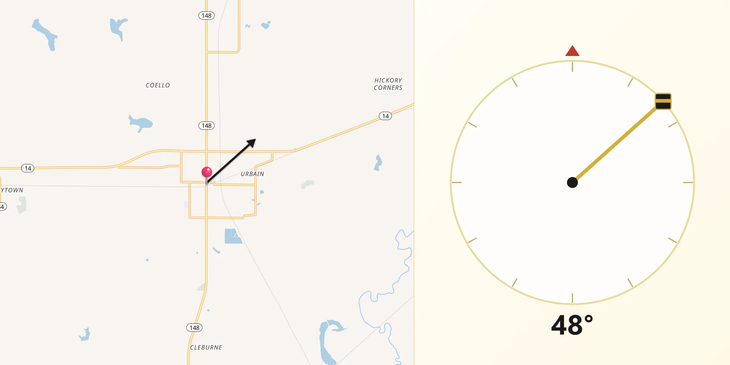Qibla Direction from Christopher