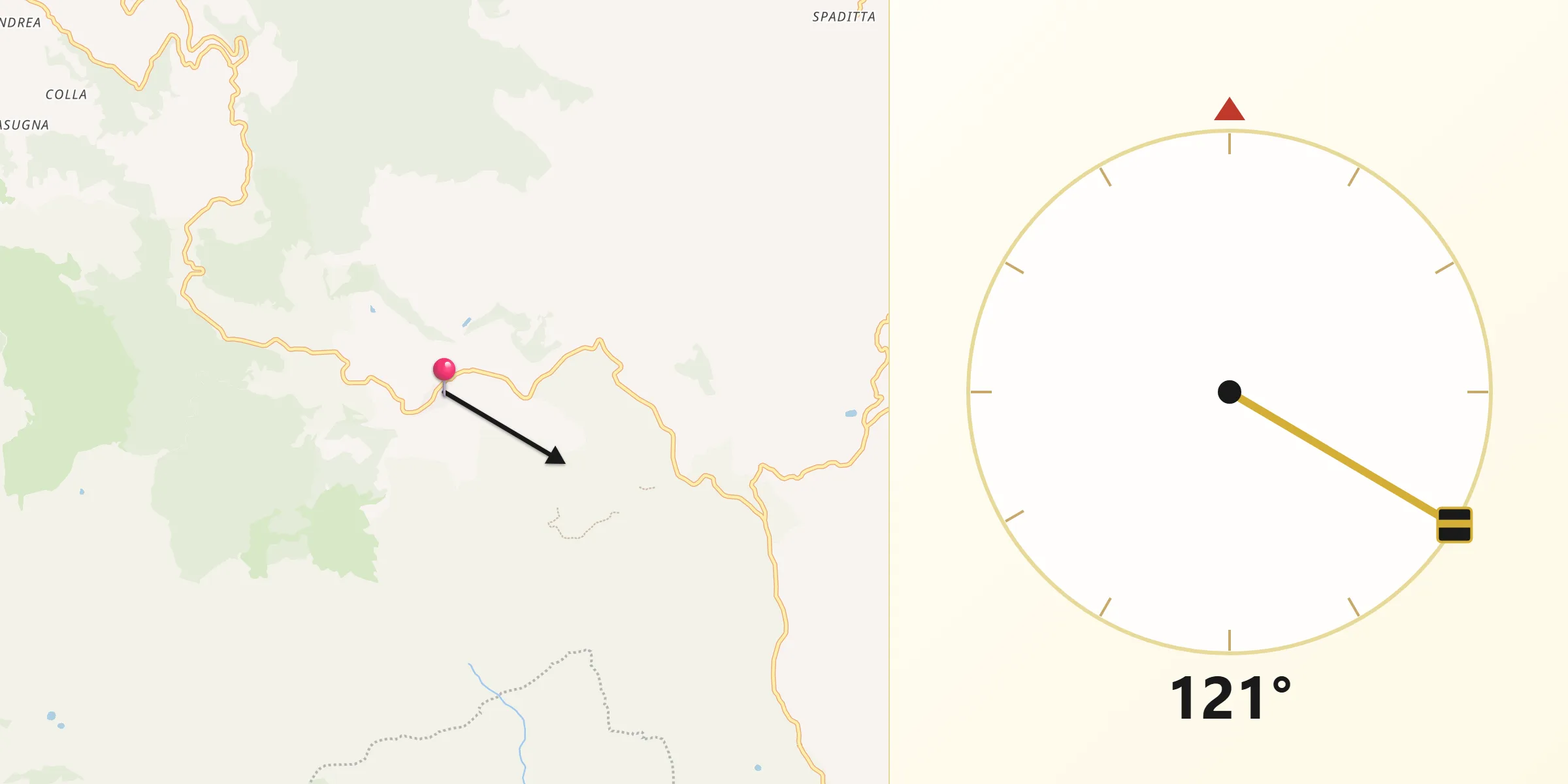Direzione della Qibla da Floresta
