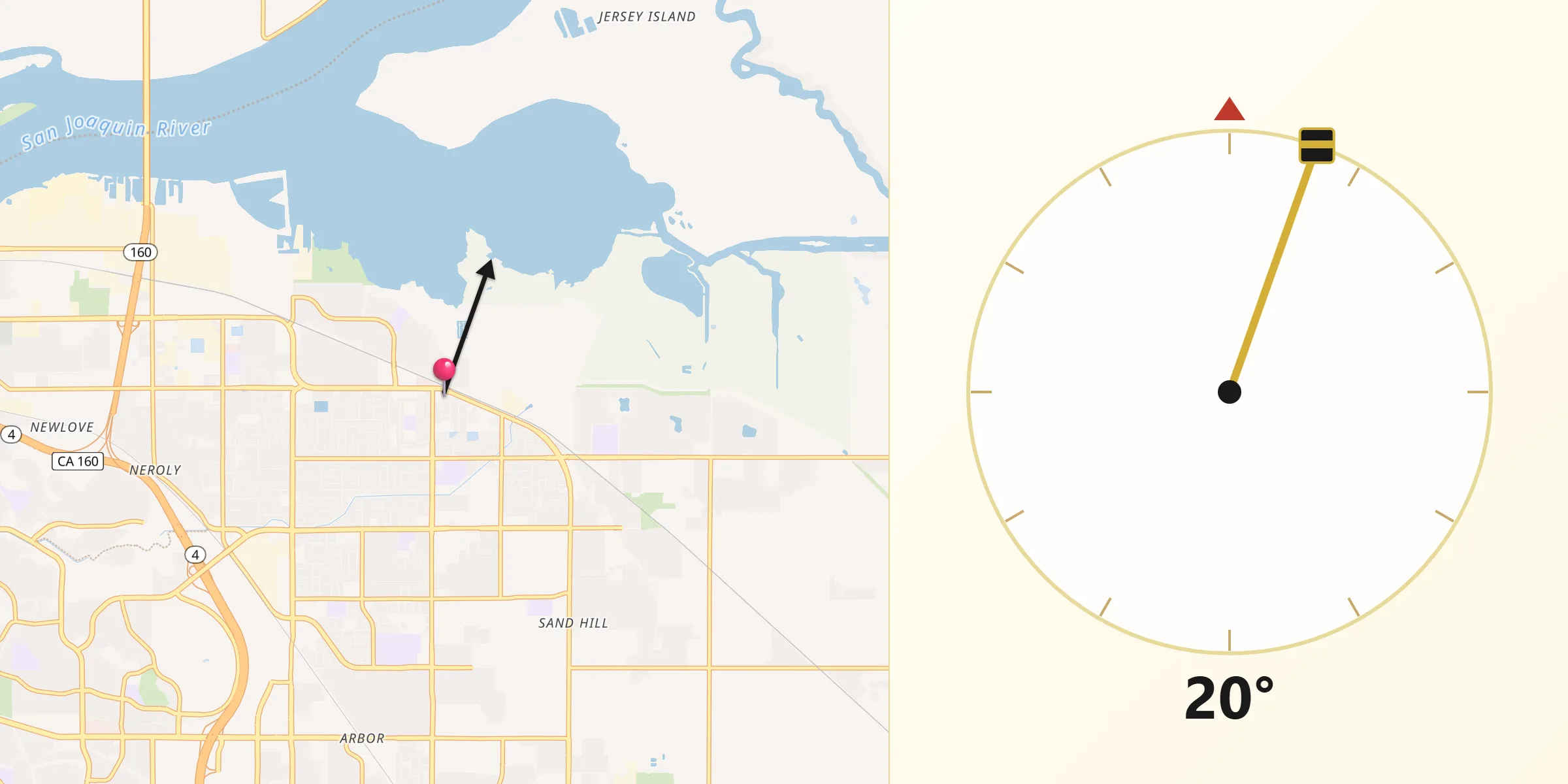 Qibla Direction from Oakley