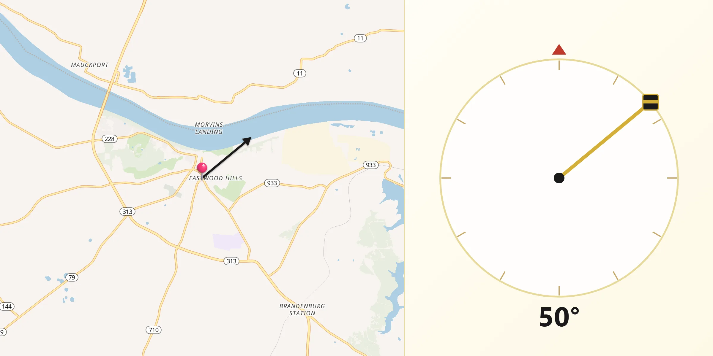 Qibla Direction from Brandenburg